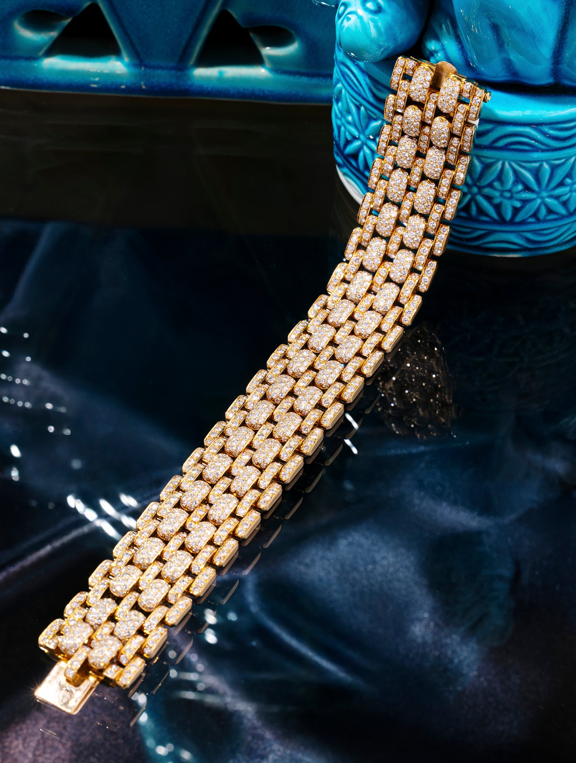 Vintage Cartier Diamond 'Mailon Panthère' Bracelet
