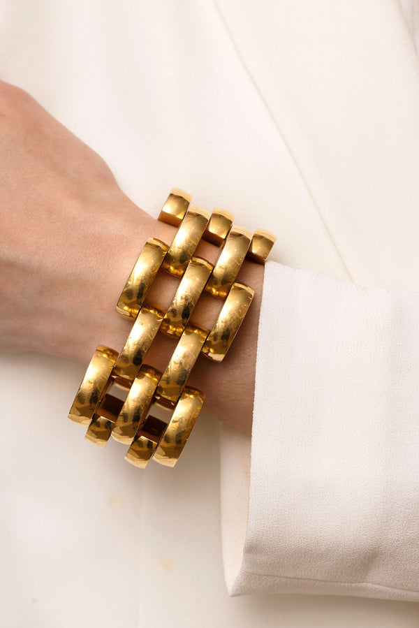 Oversized Victorian Gold Link Bracelet