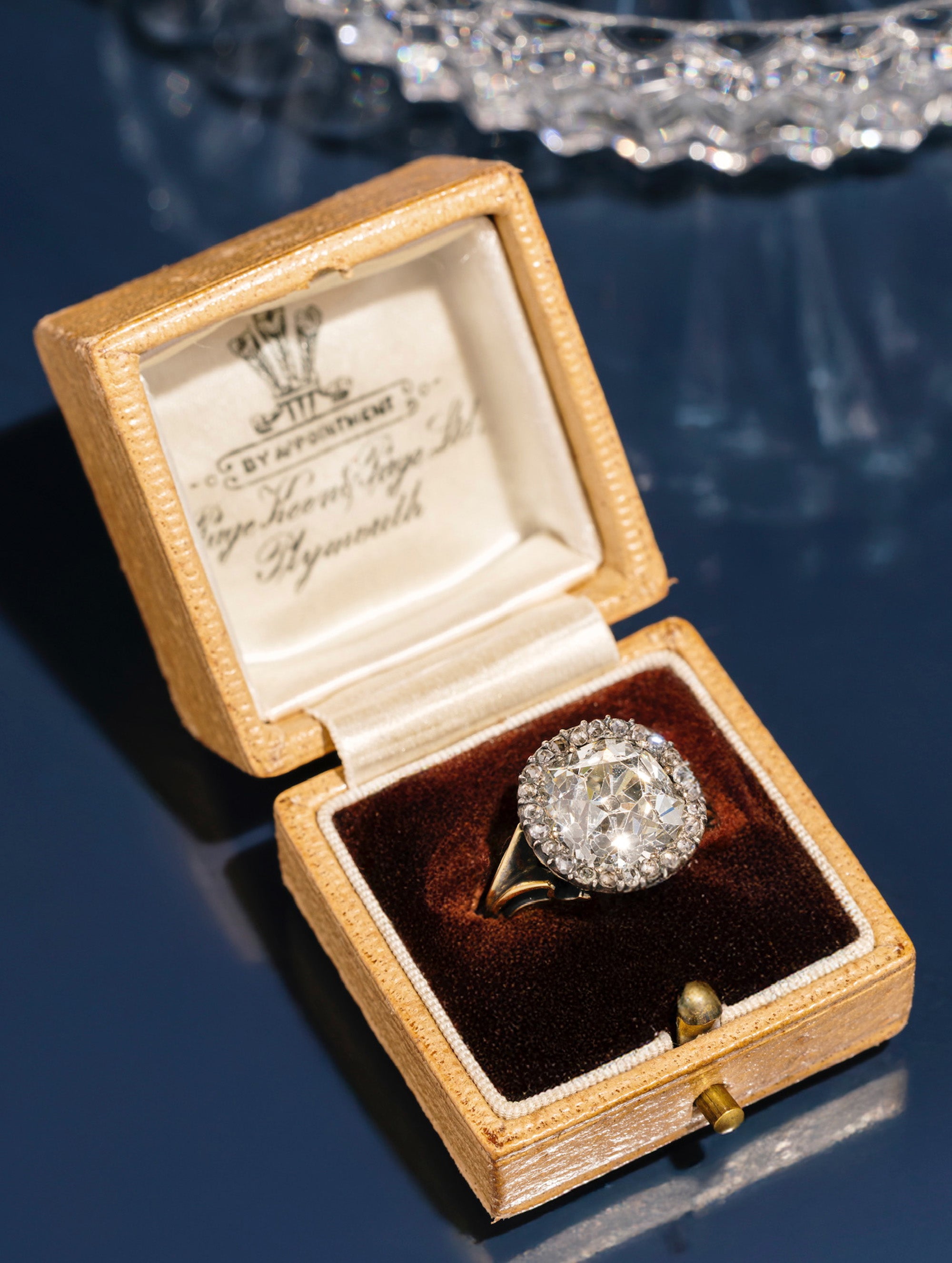 Antique Georgian Old Mine Cushion Cut Diamond Ring