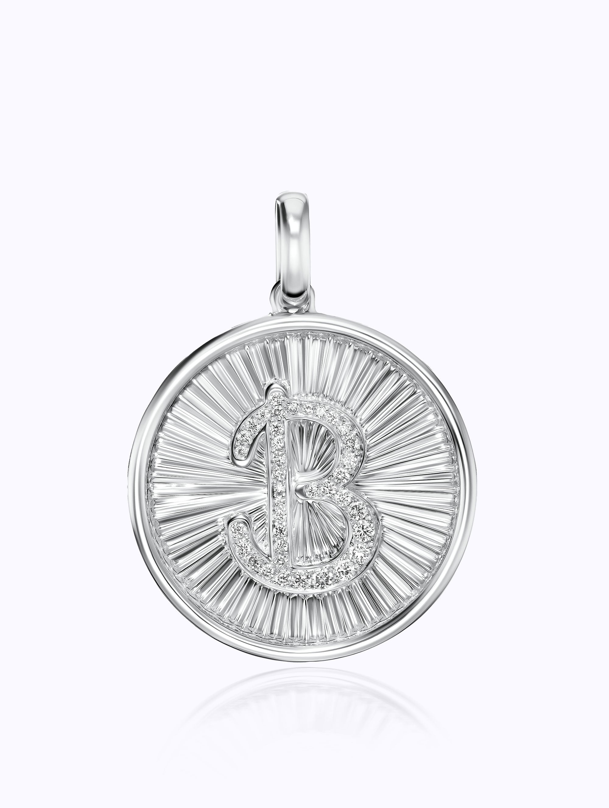 Aurora Diamond Initial Medallion