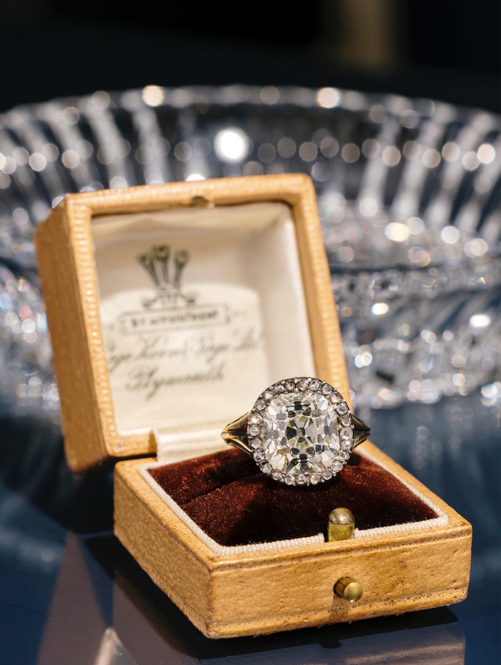 Antique Georgian Old Mine Cushion Cut Diamond Ring