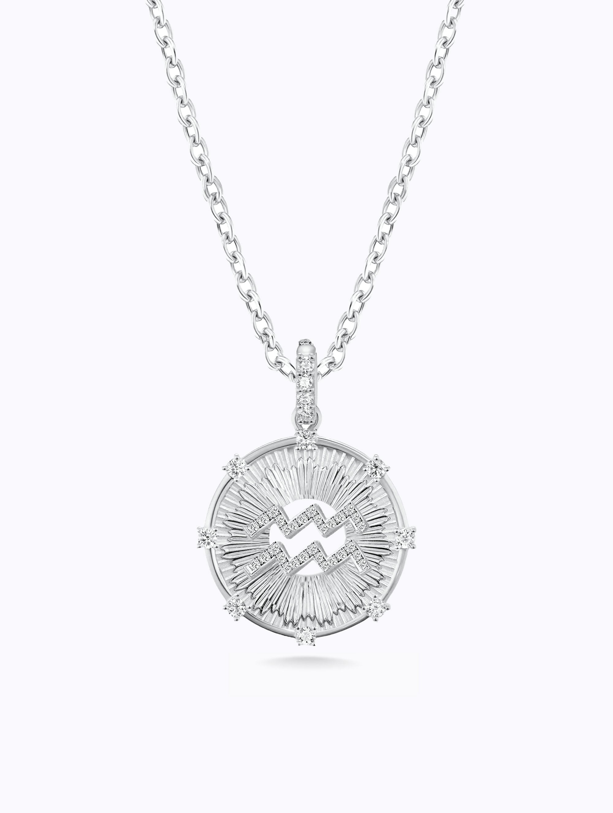 Aurora Diamond Zodiac Medallion