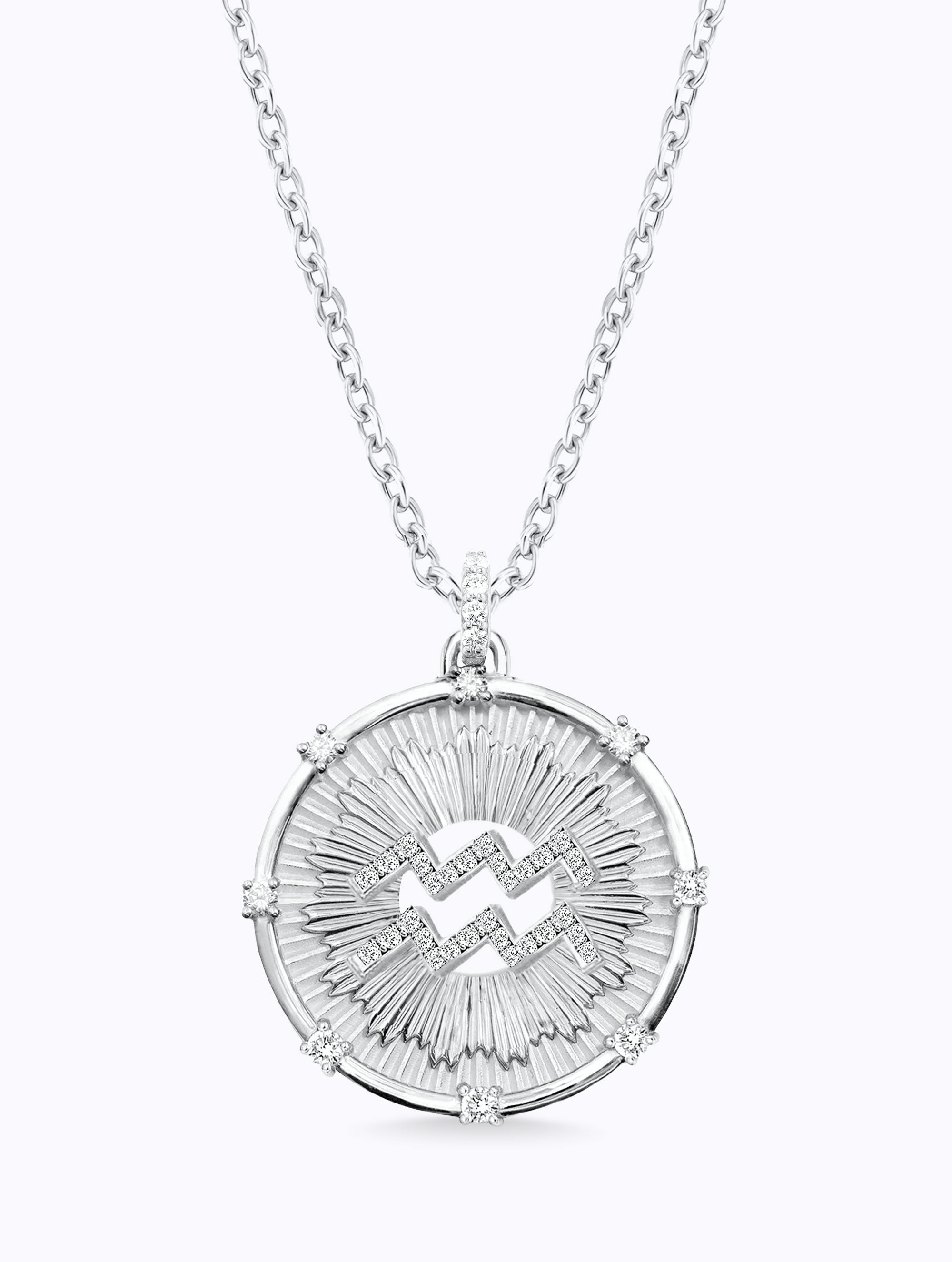 Aurora Diamond Zodiac Medallion