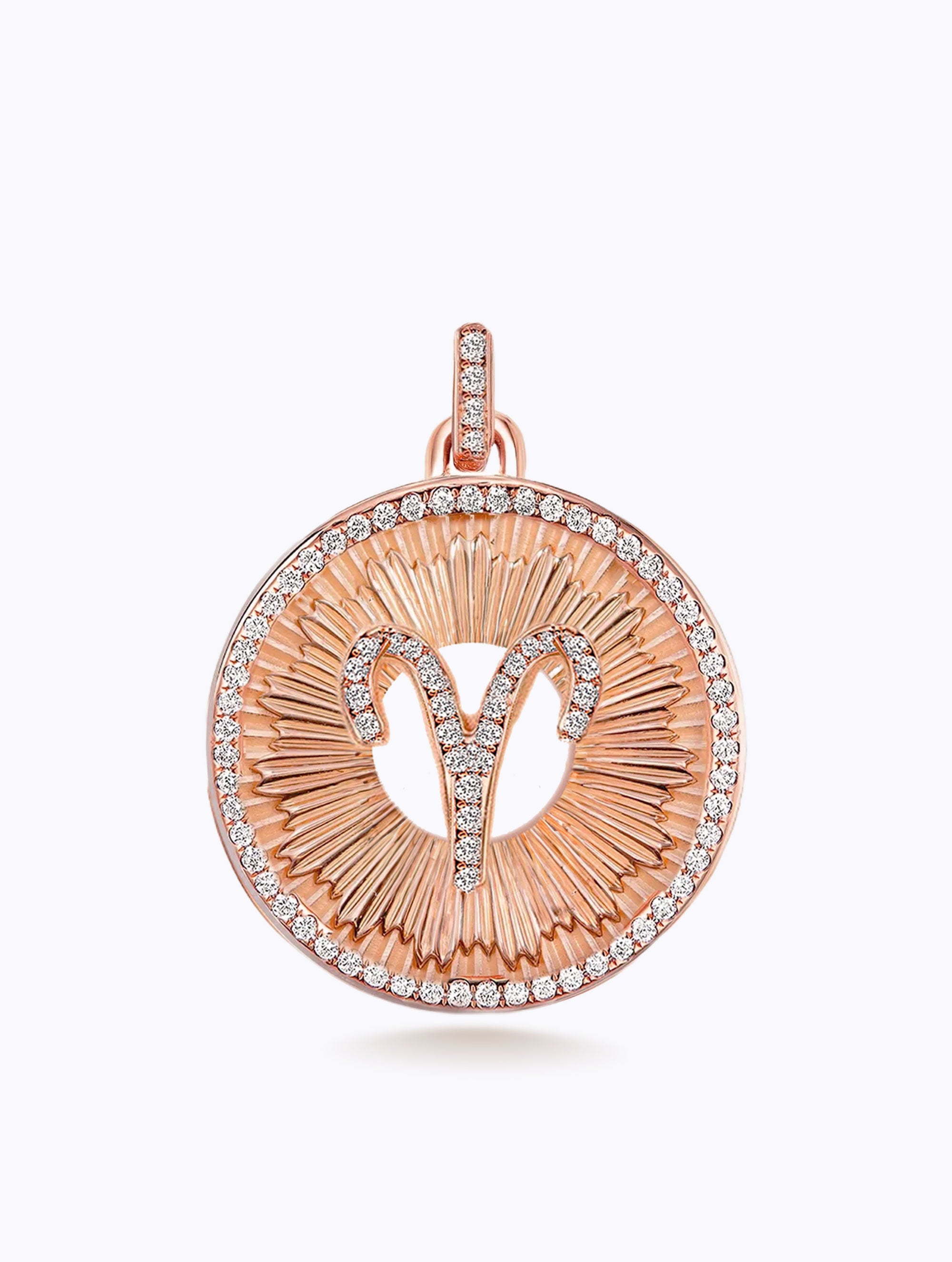 Aurora All Diamond Zodiac Medallion