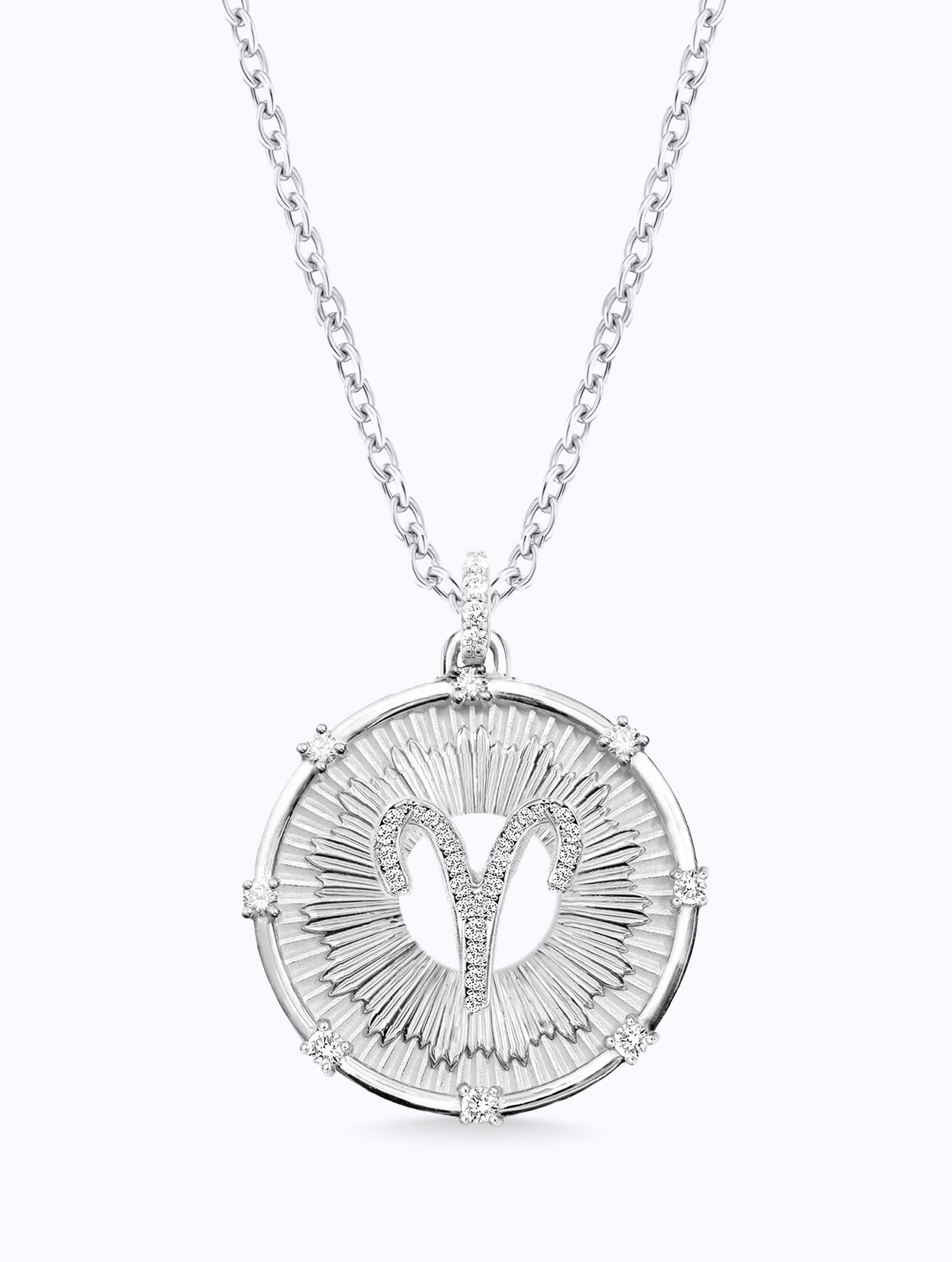Aurora Diamond Zodiac Medallion