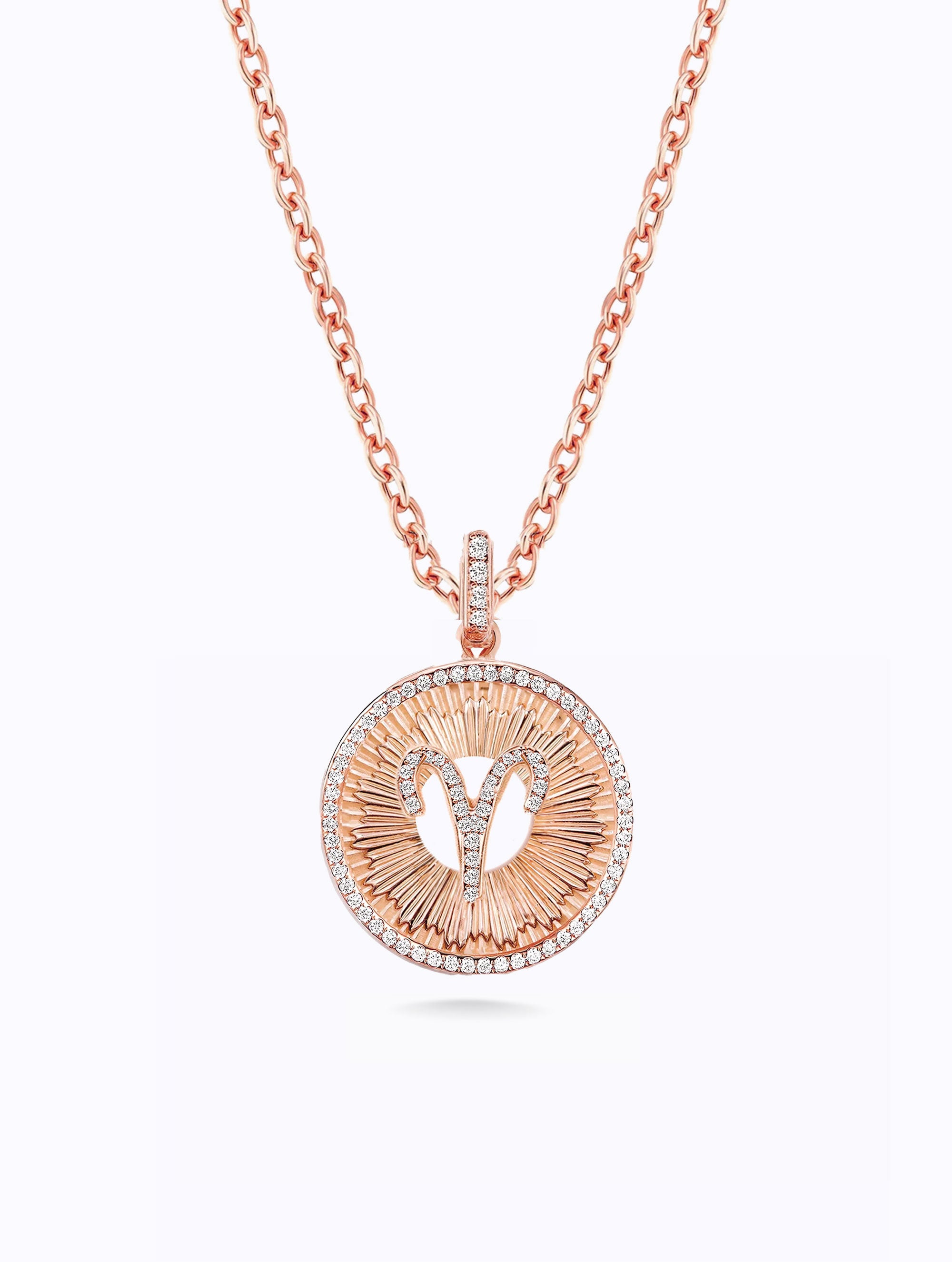 Aurora All Diamond Zodiac Medallion