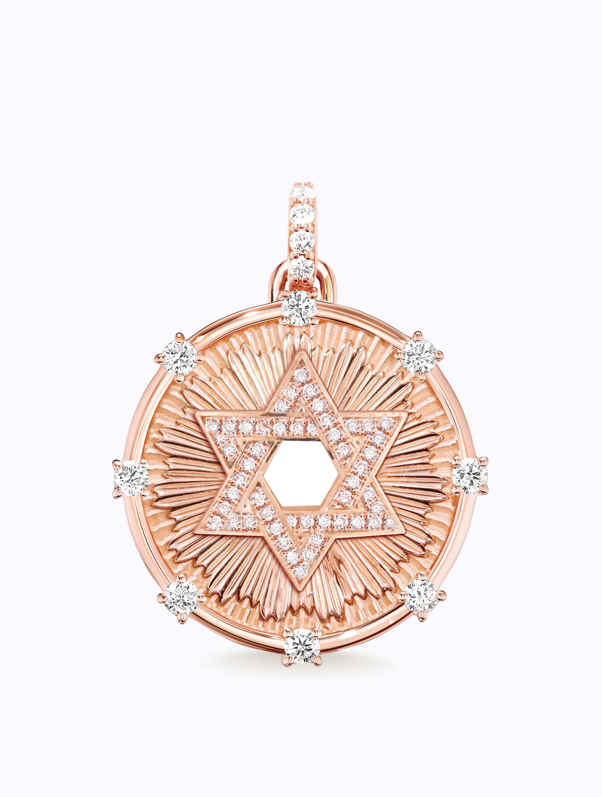 Aurora Diamond Star Of David Medallion