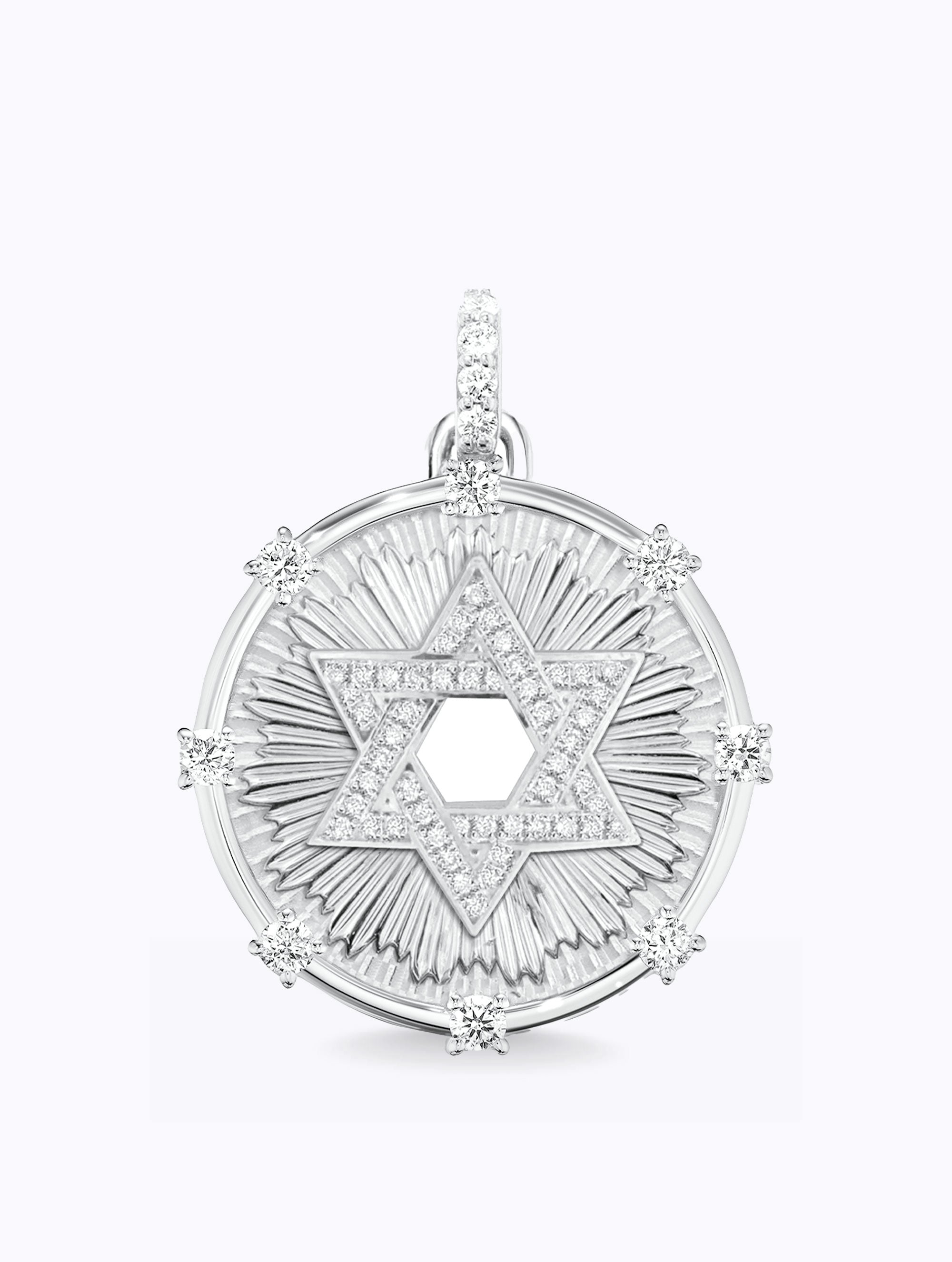 Aurora Diamond Star Of David Medallion
