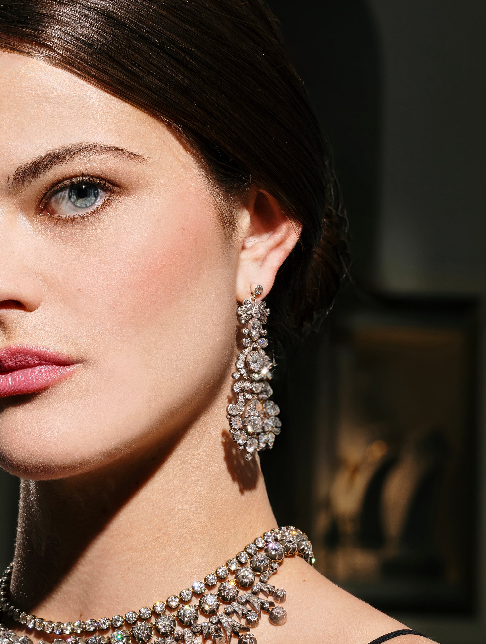 Antique Victorian Diamond
Chandelier Earrings, Circa 1880S