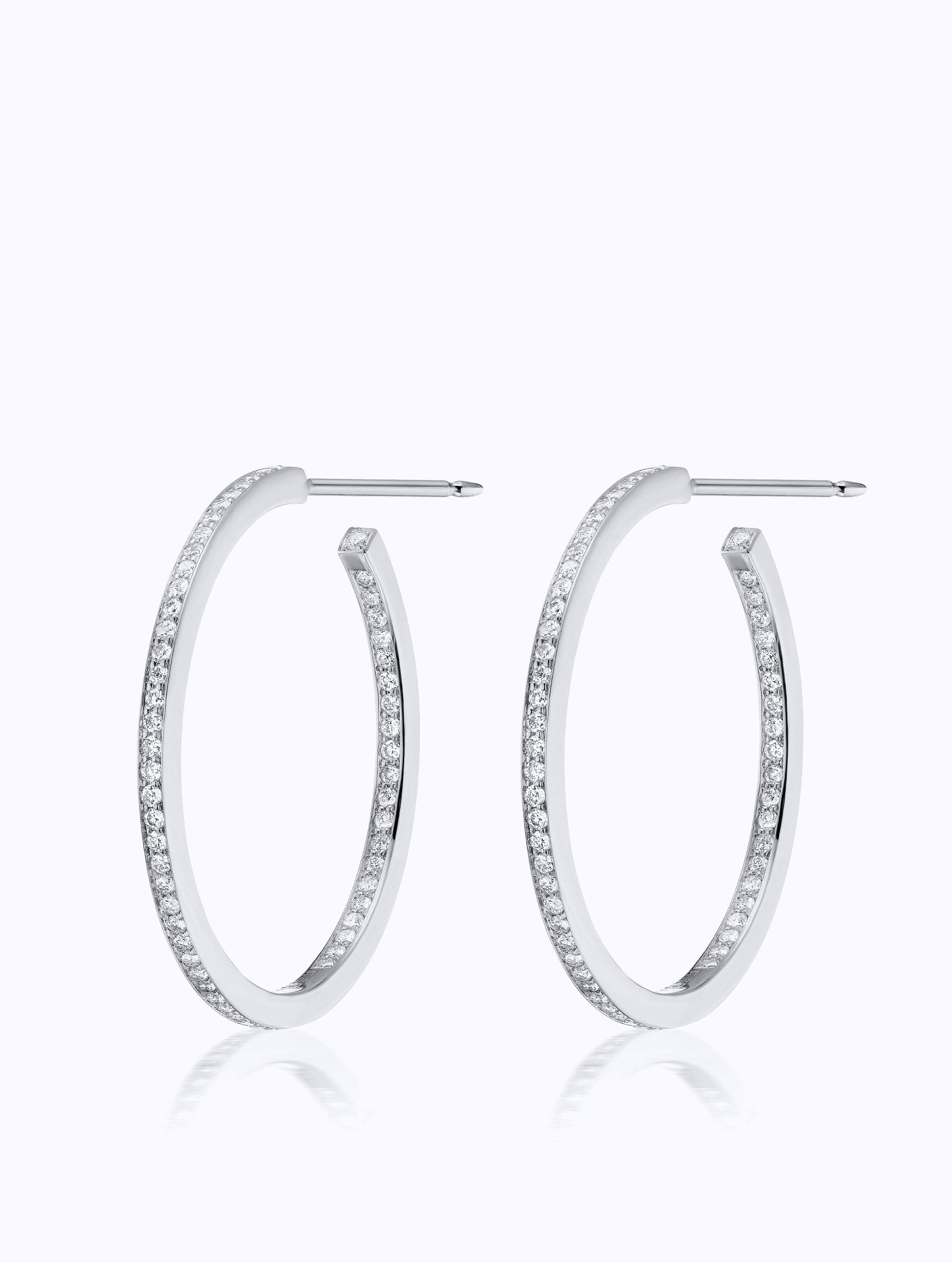 ATHENA DIAMOND HOOP EARRINGS