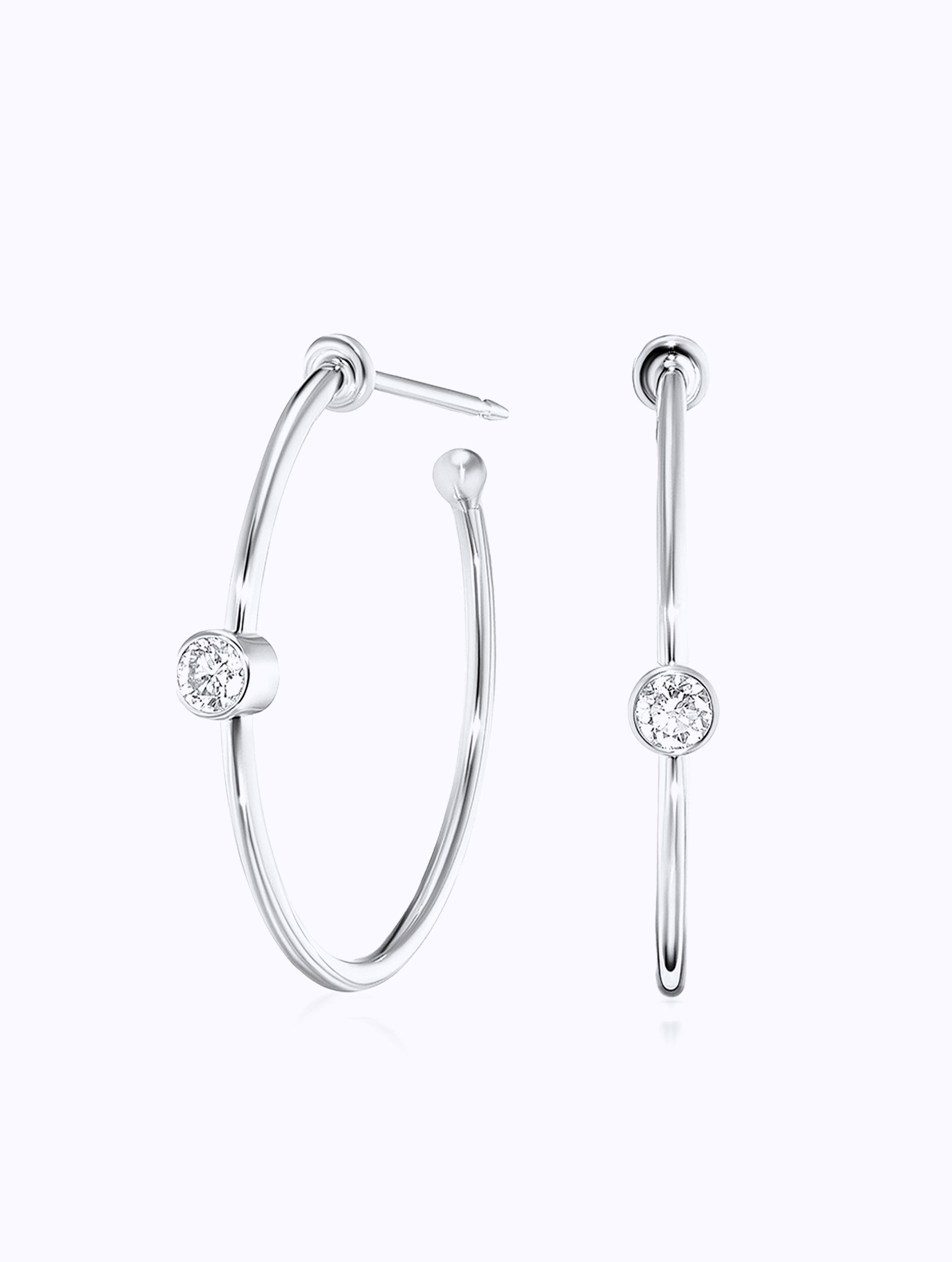 AURA DIAMOND HOOP EARRINGS