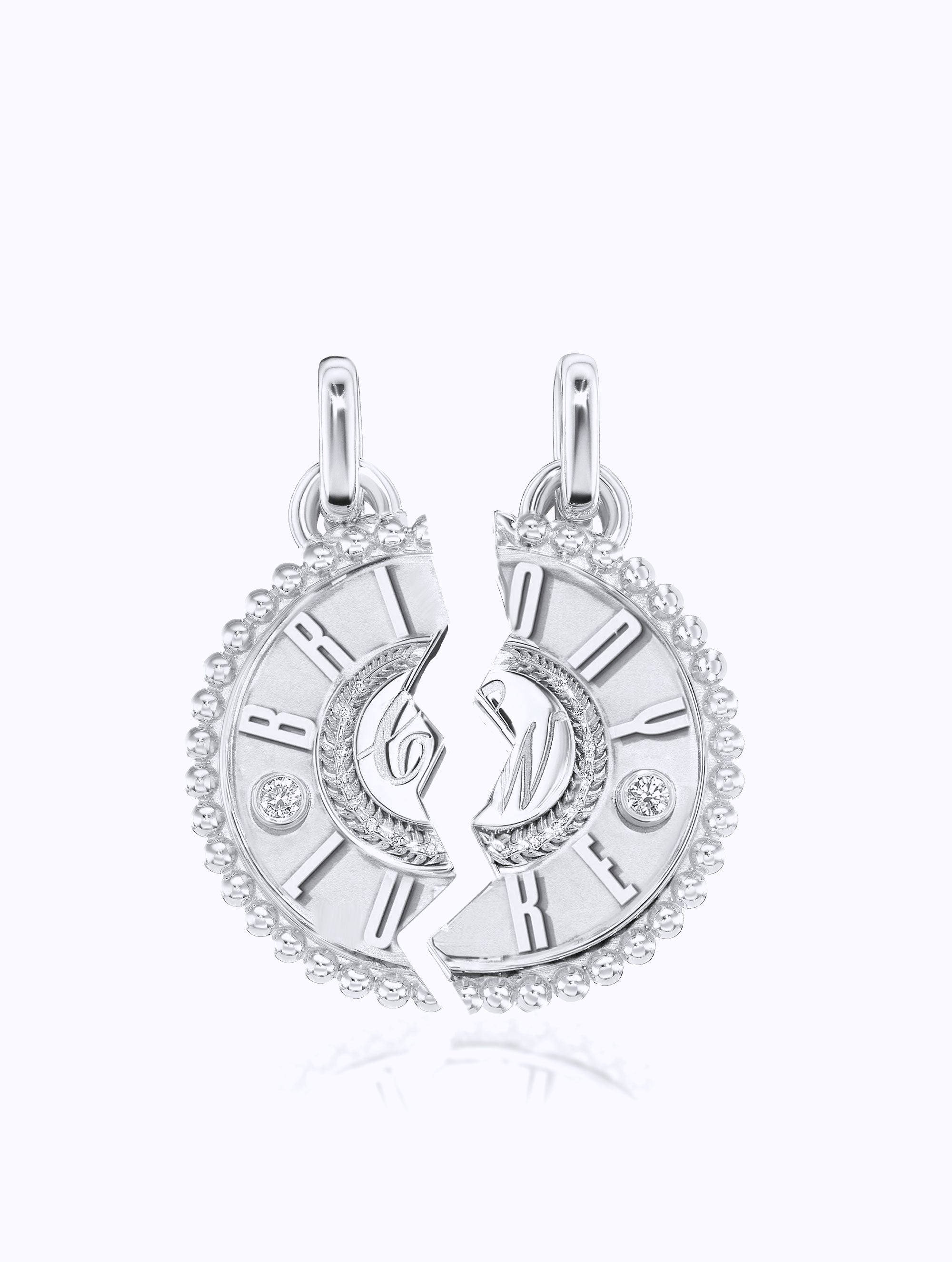 DOUBLE NAME DUET MEDALLION SET