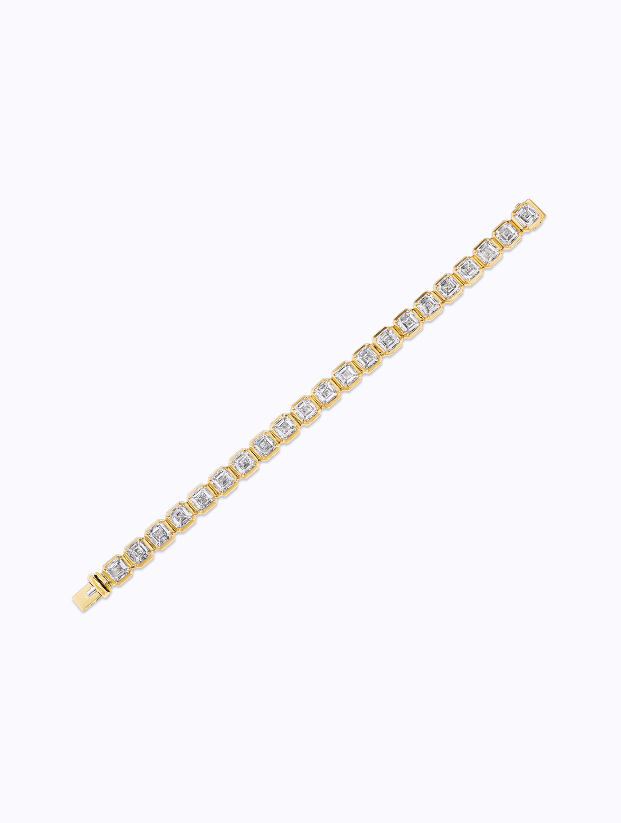 Asscher Cut Diamond Tennis Bracelet