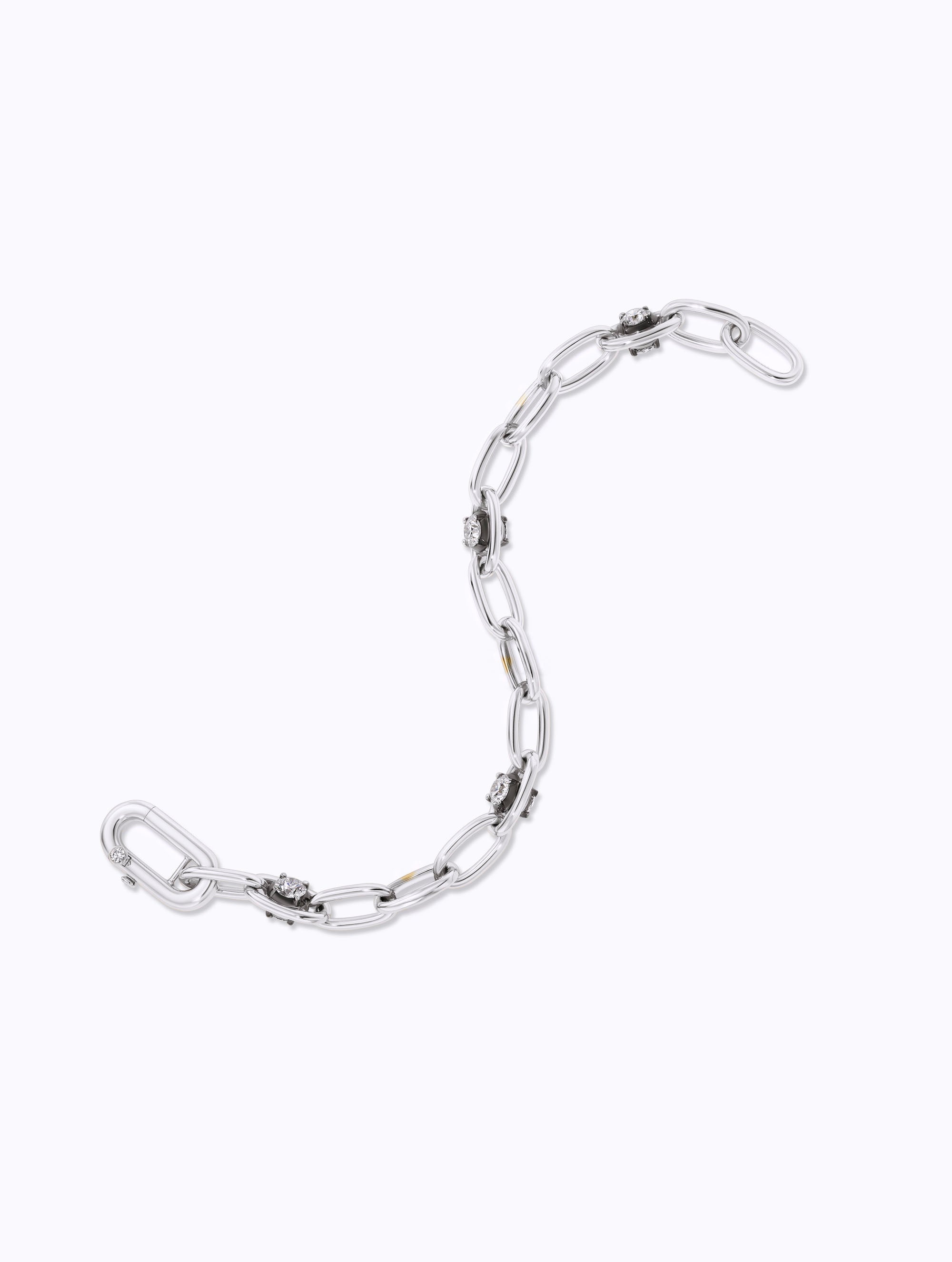 Shadow Diamond Link Bracelet