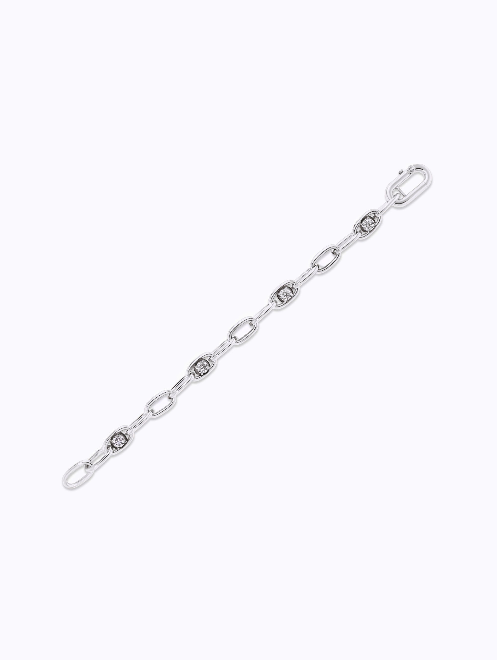 Shadow Diamond Link Bracelet