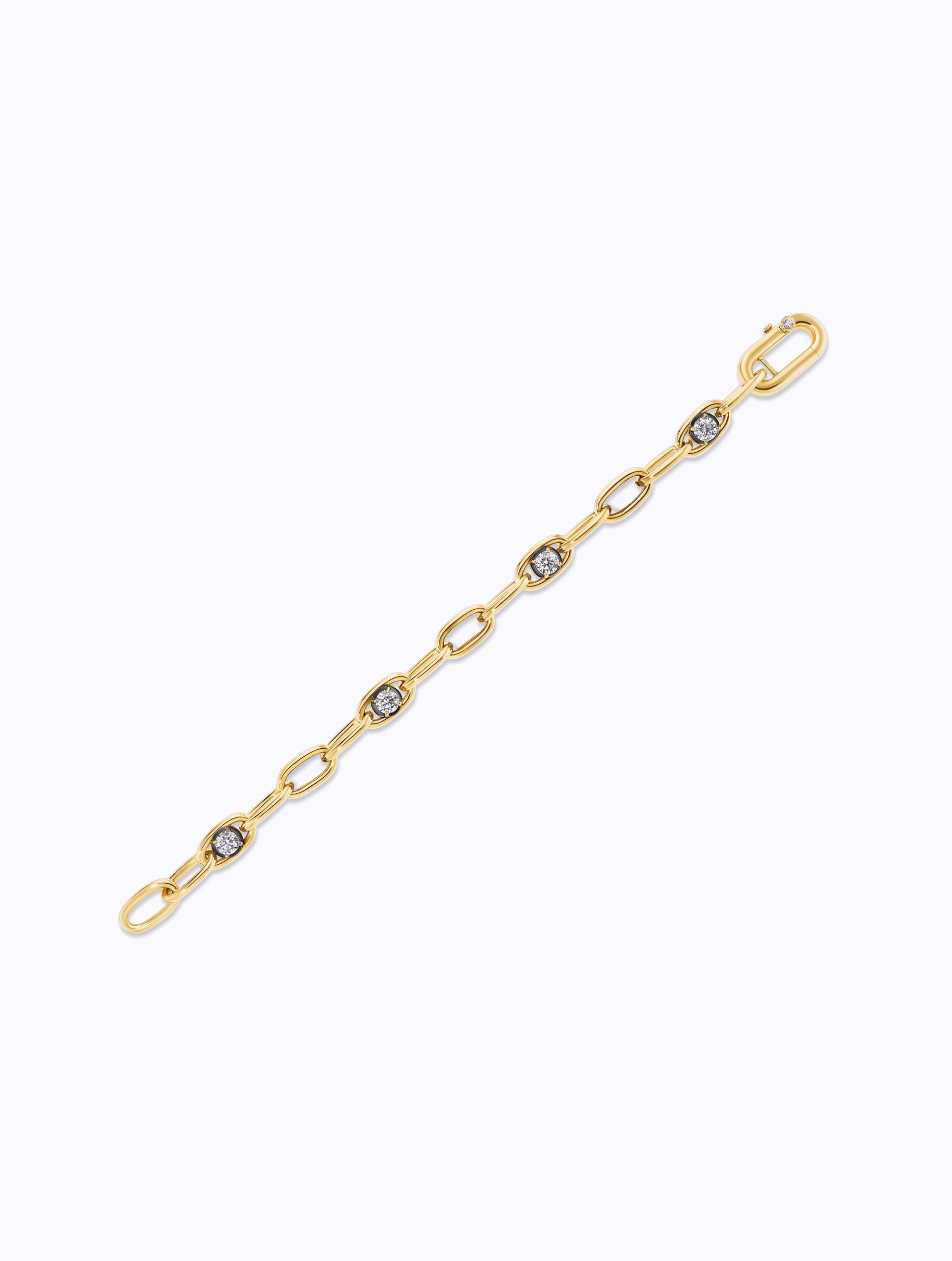 Shadow Diamond Link Bracelet
