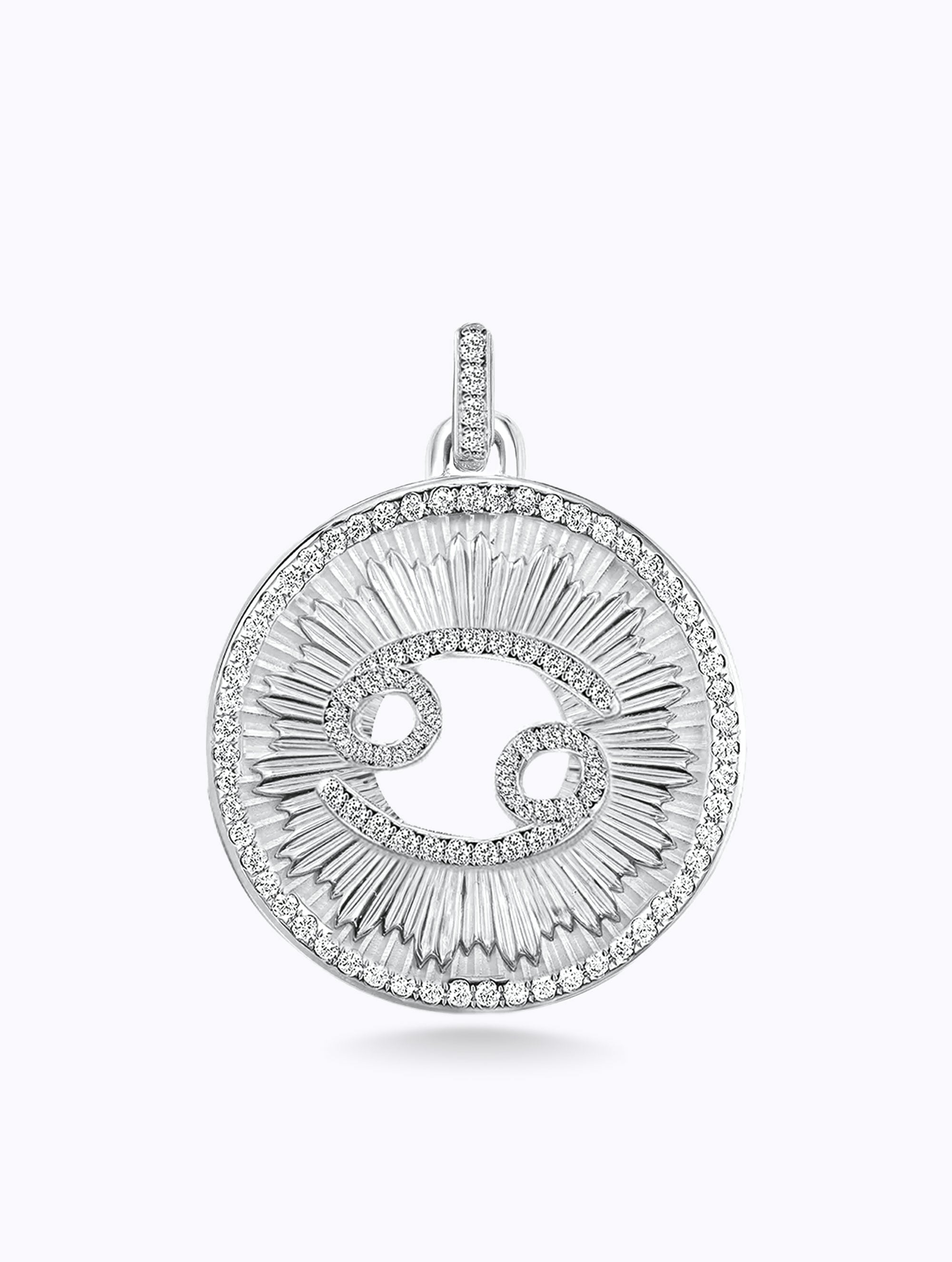 Aurora All Diamond Zodiac Medallion