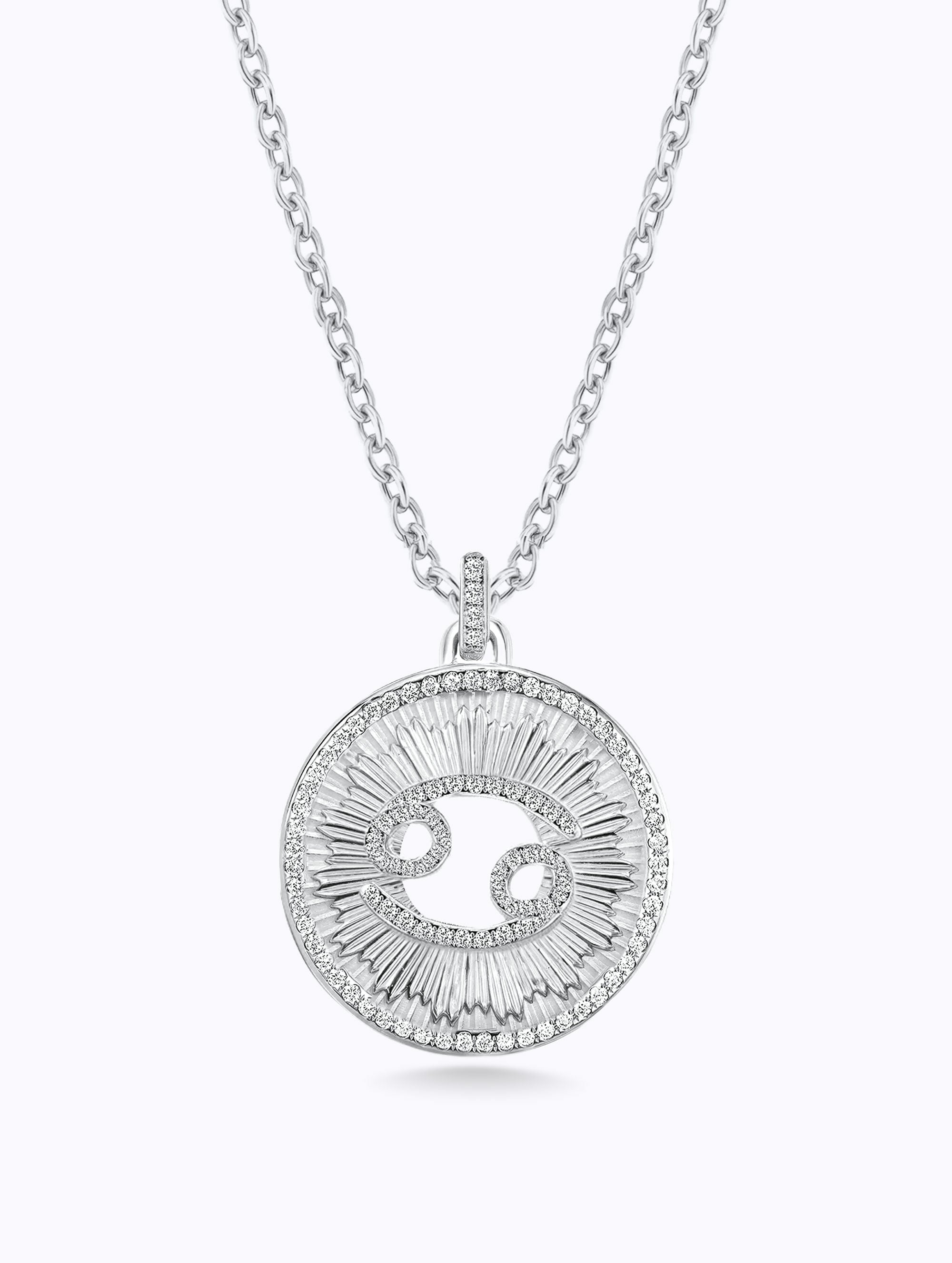 Aurora All Diamond Zodiac Medallion