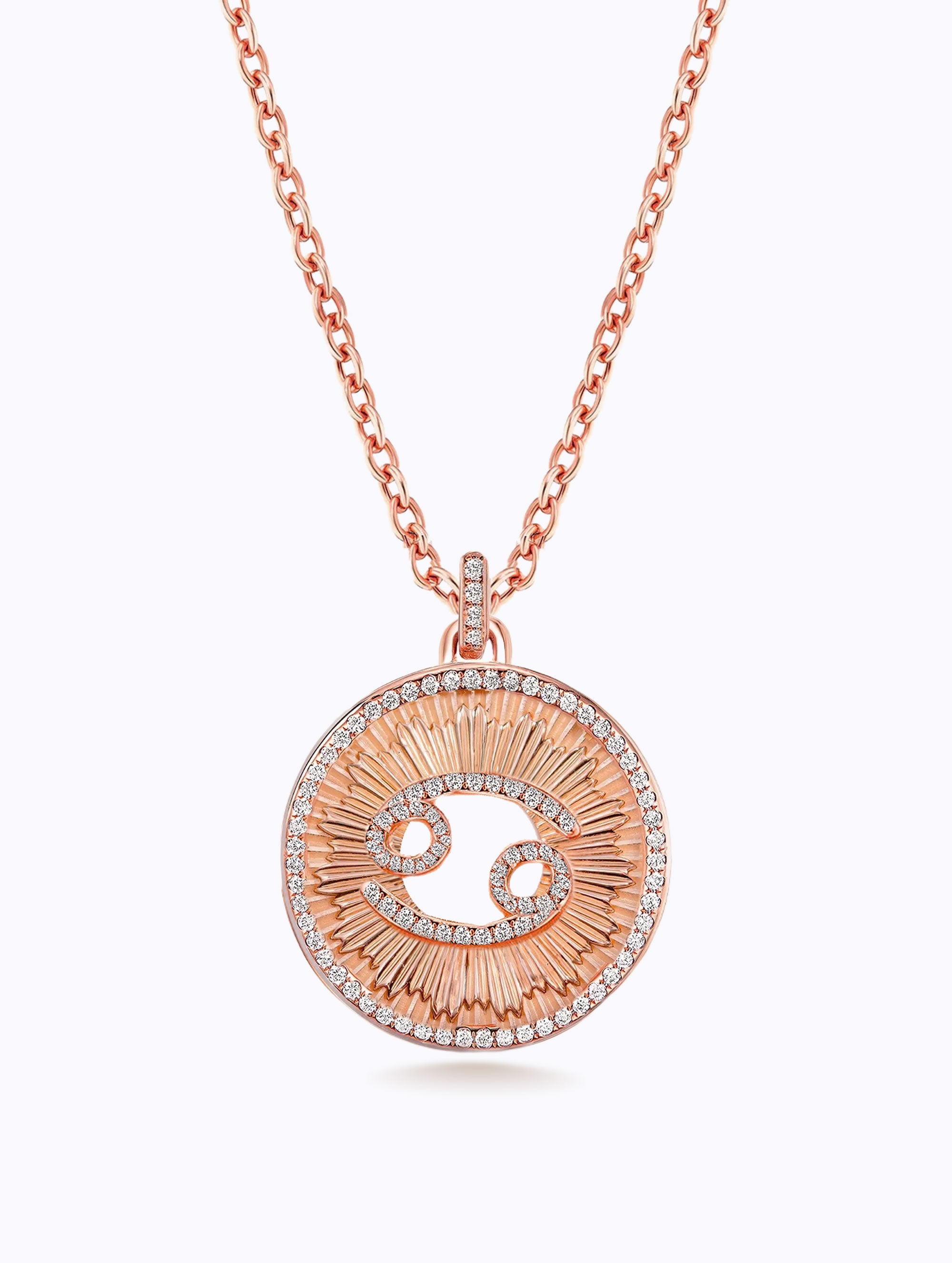 Aurora All Diamond Zodiac Medallion