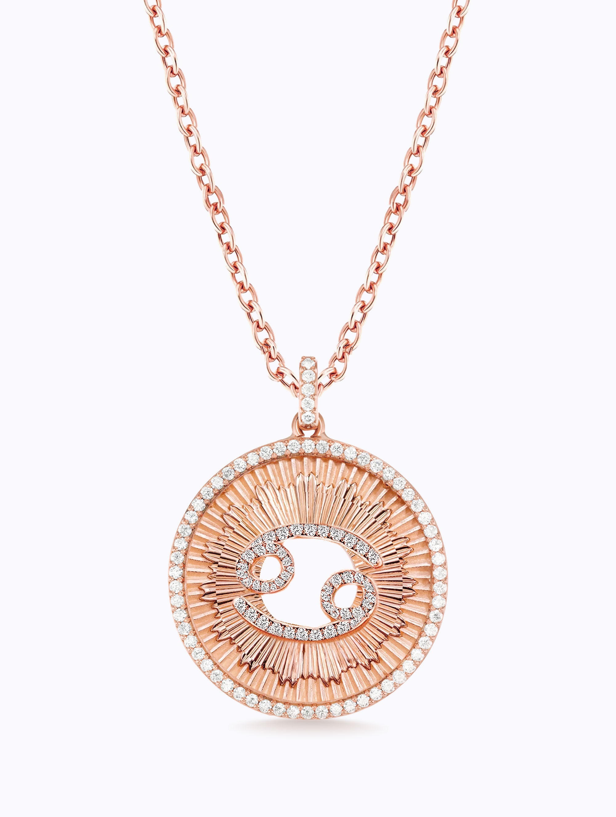Aurora All Diamond Zodiac Medallion