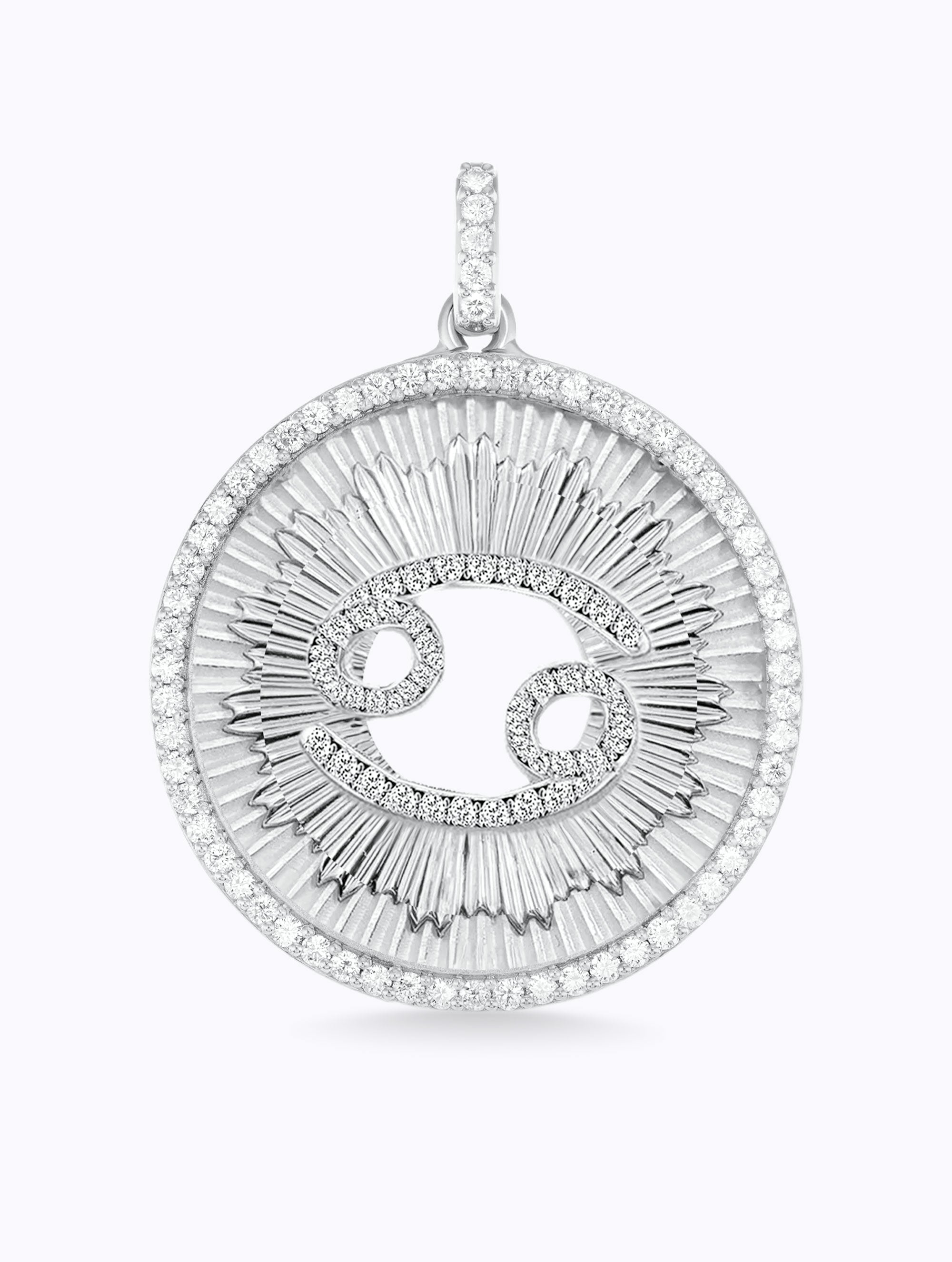 Aurora All Diamond Zodiac Medallion