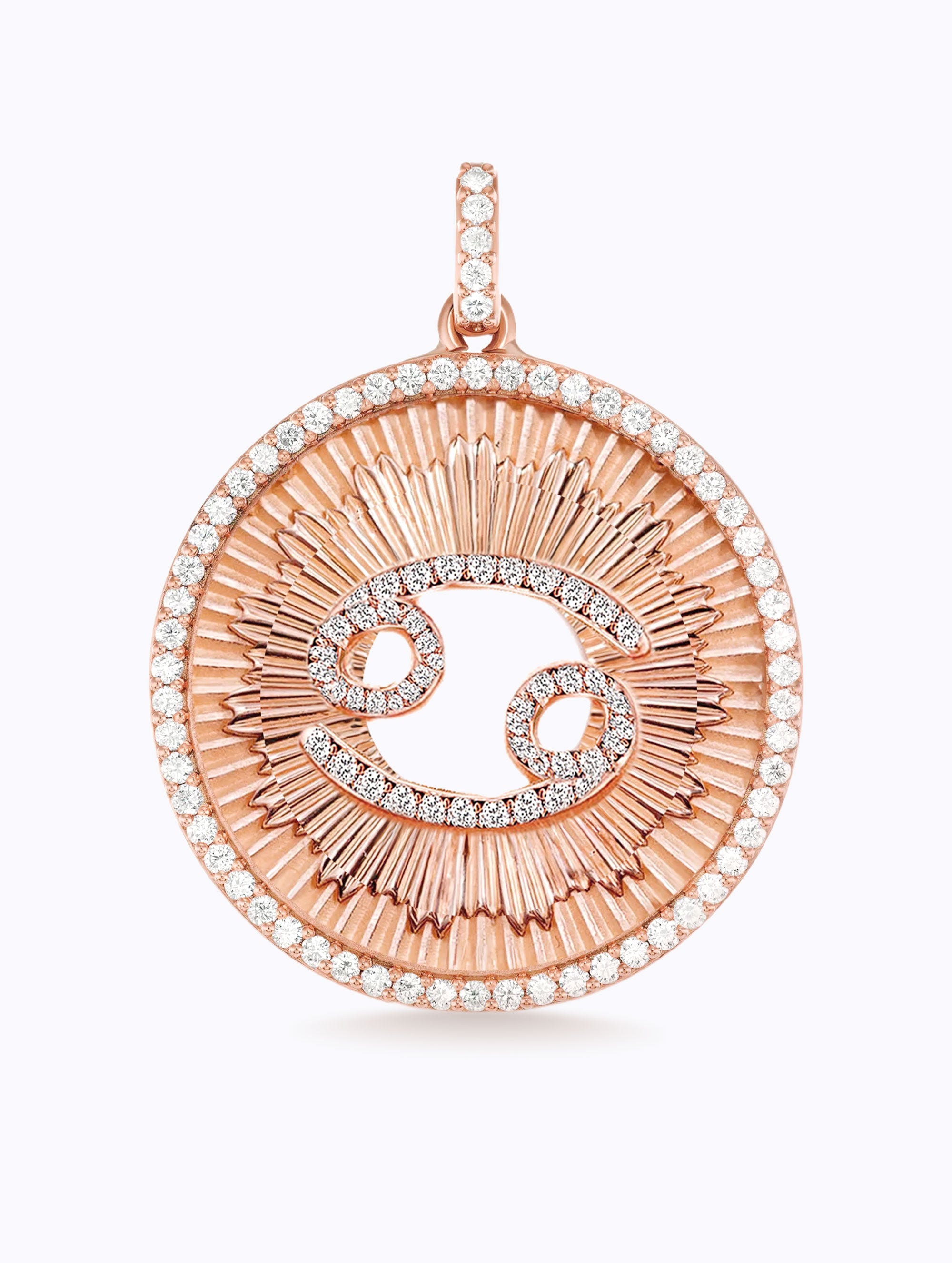 Aurora All Diamond Zodiac Medallion
