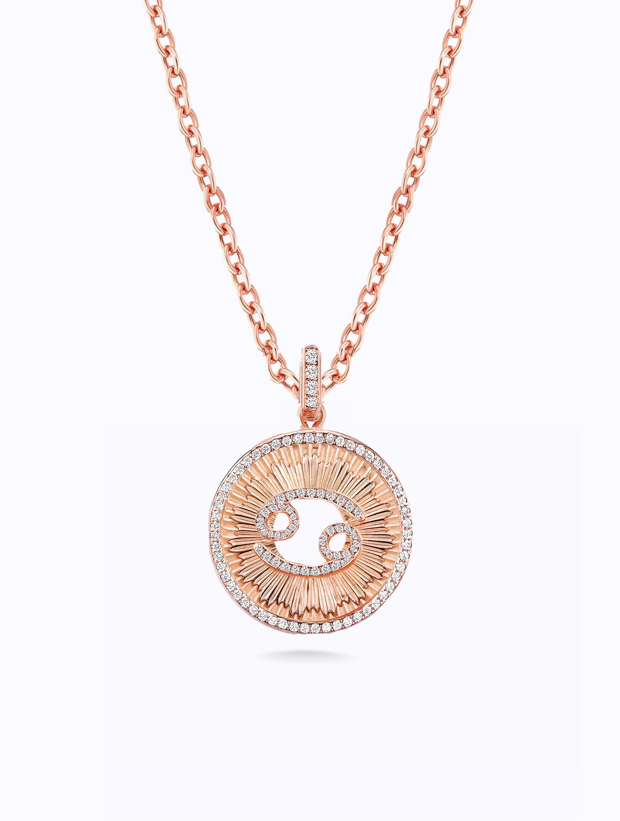 Aurora All Diamond Zodiac Medallion