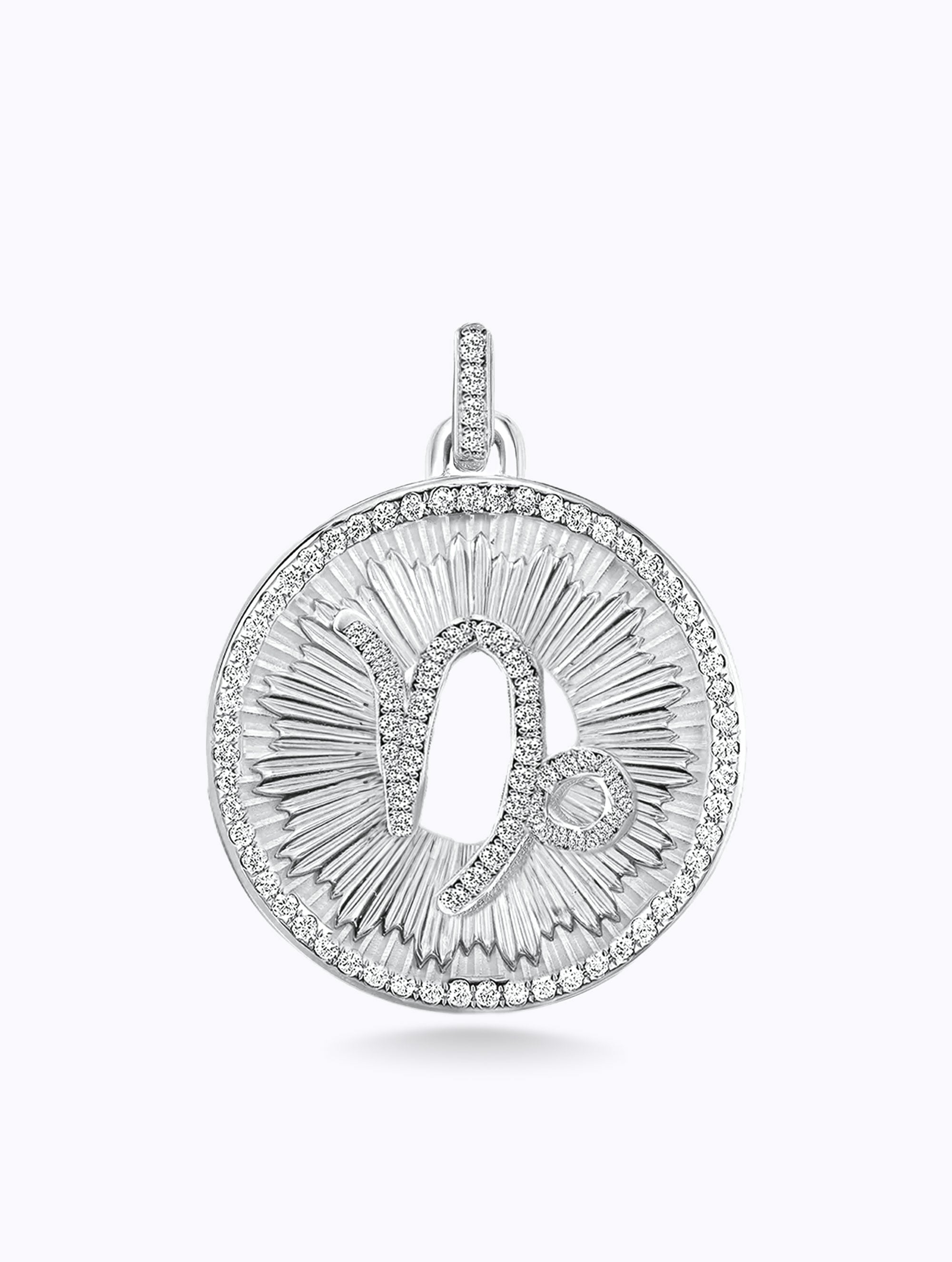Aurora All Diamond Zodiac Medallion