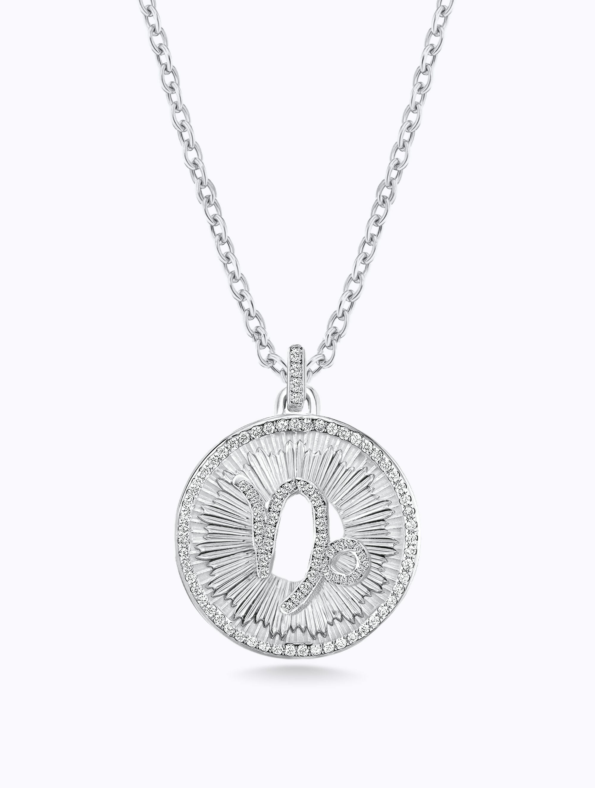 Aurora All Diamond Zodiac Medallion