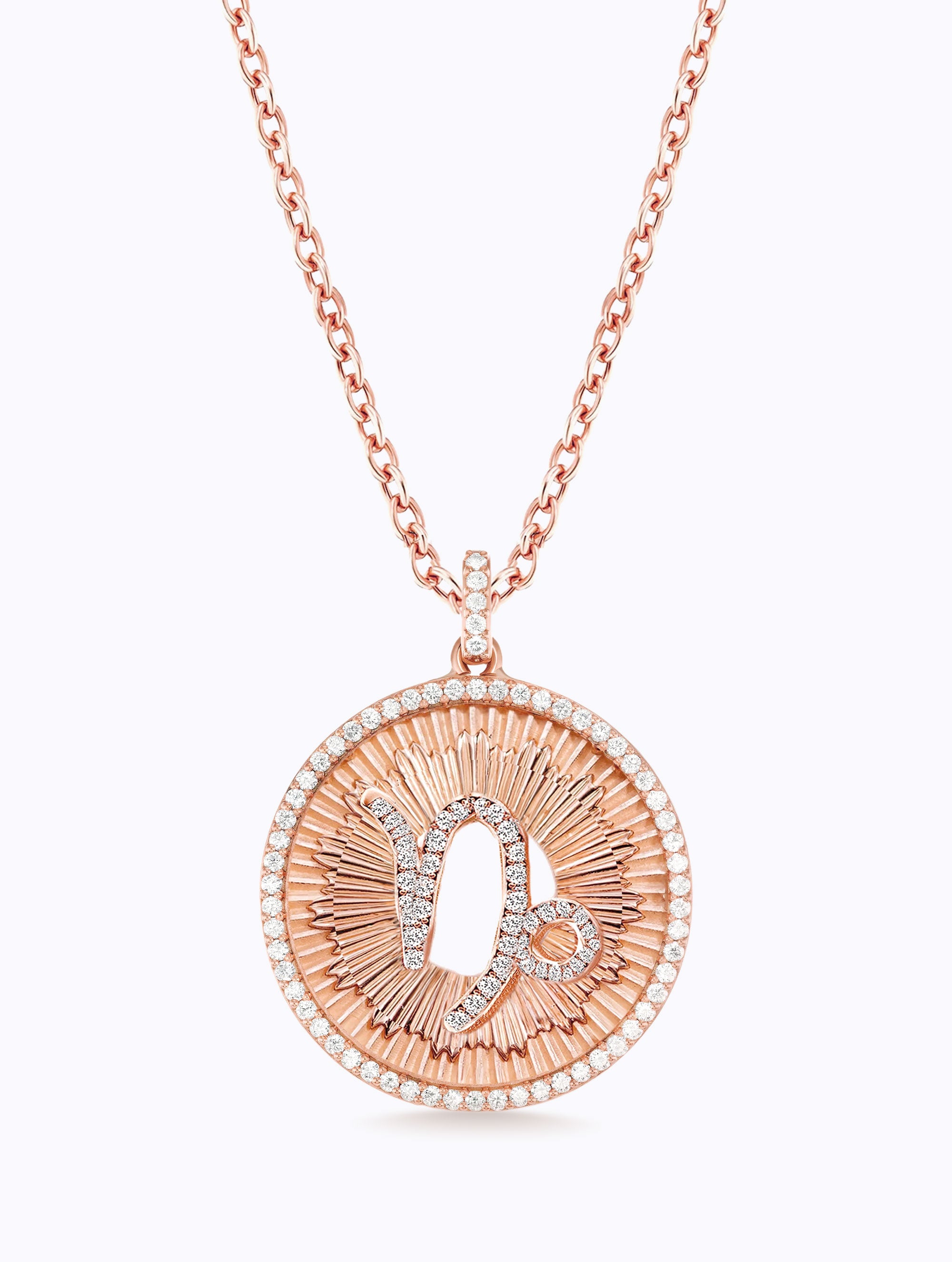 Aurora All Diamond Zodiac Medallion