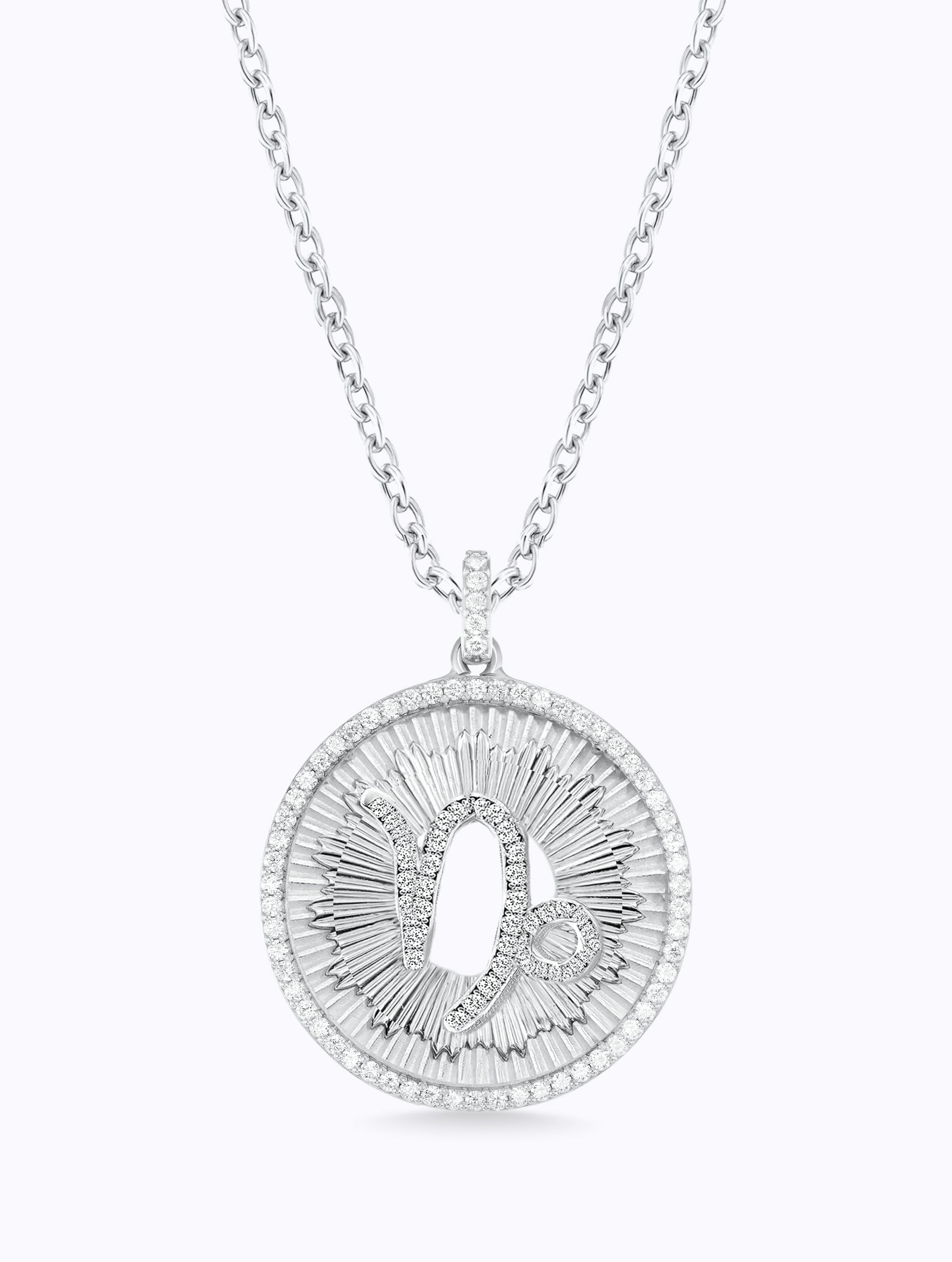 Aurora All Diamond Zodiac Medallion