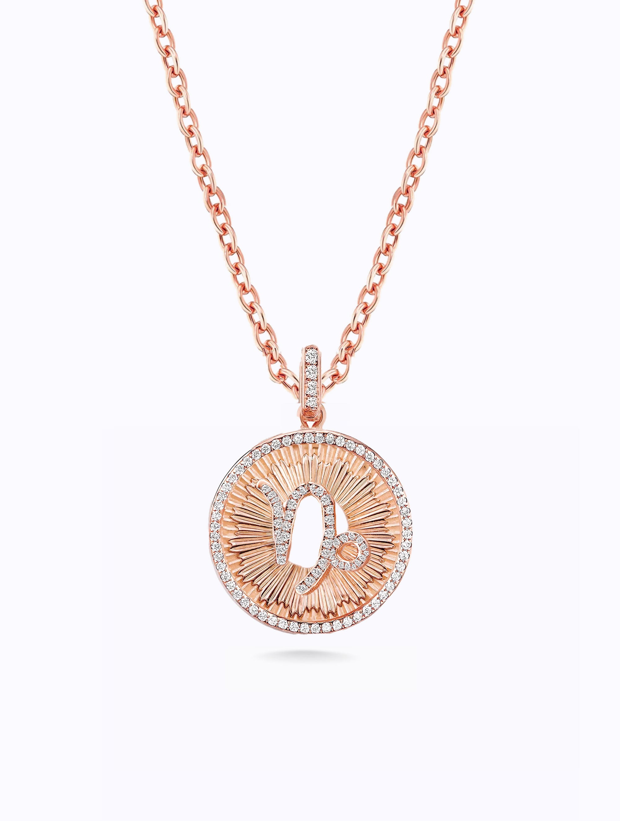 Aurora All Diamond Zodiac Medallion