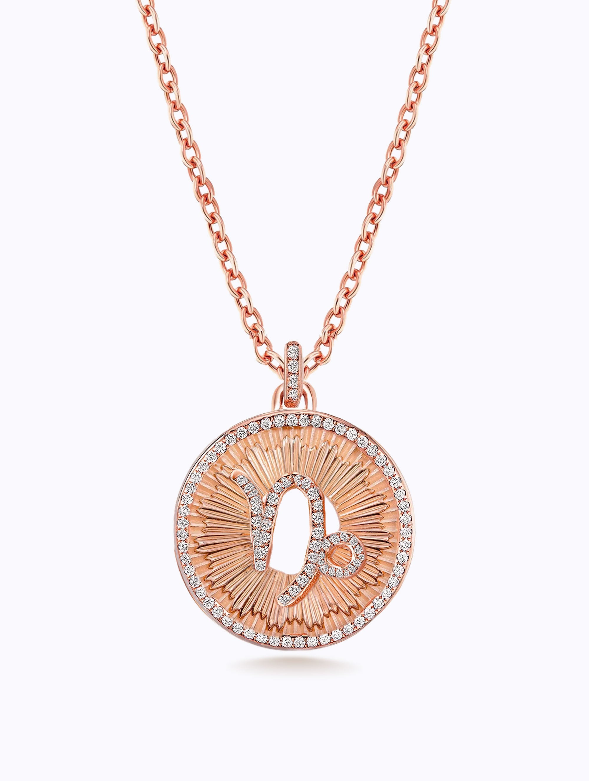 Aurora All Diamond Zodiac Medallion