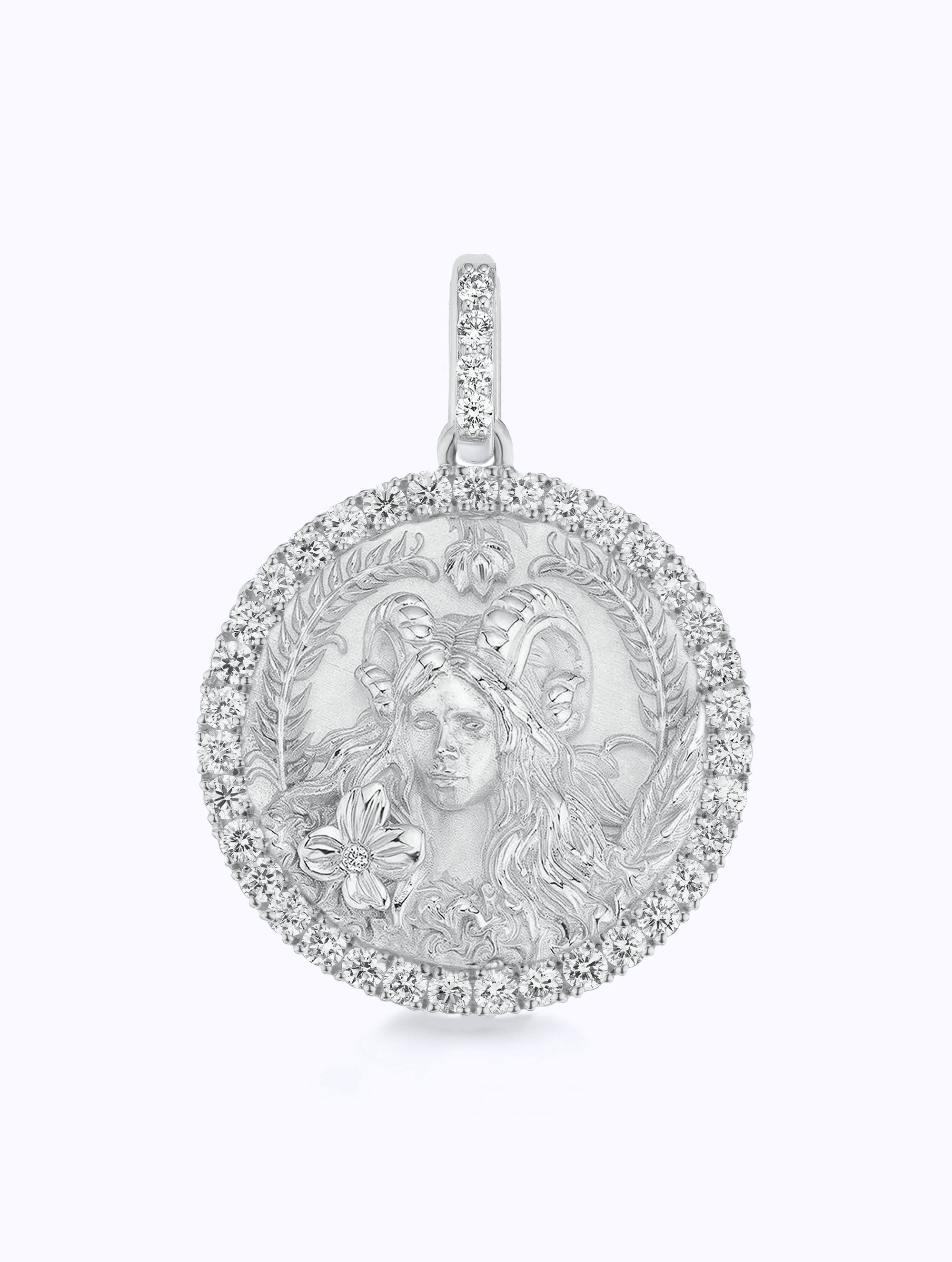ALL DIAMOND ZODIAC MEDALLION