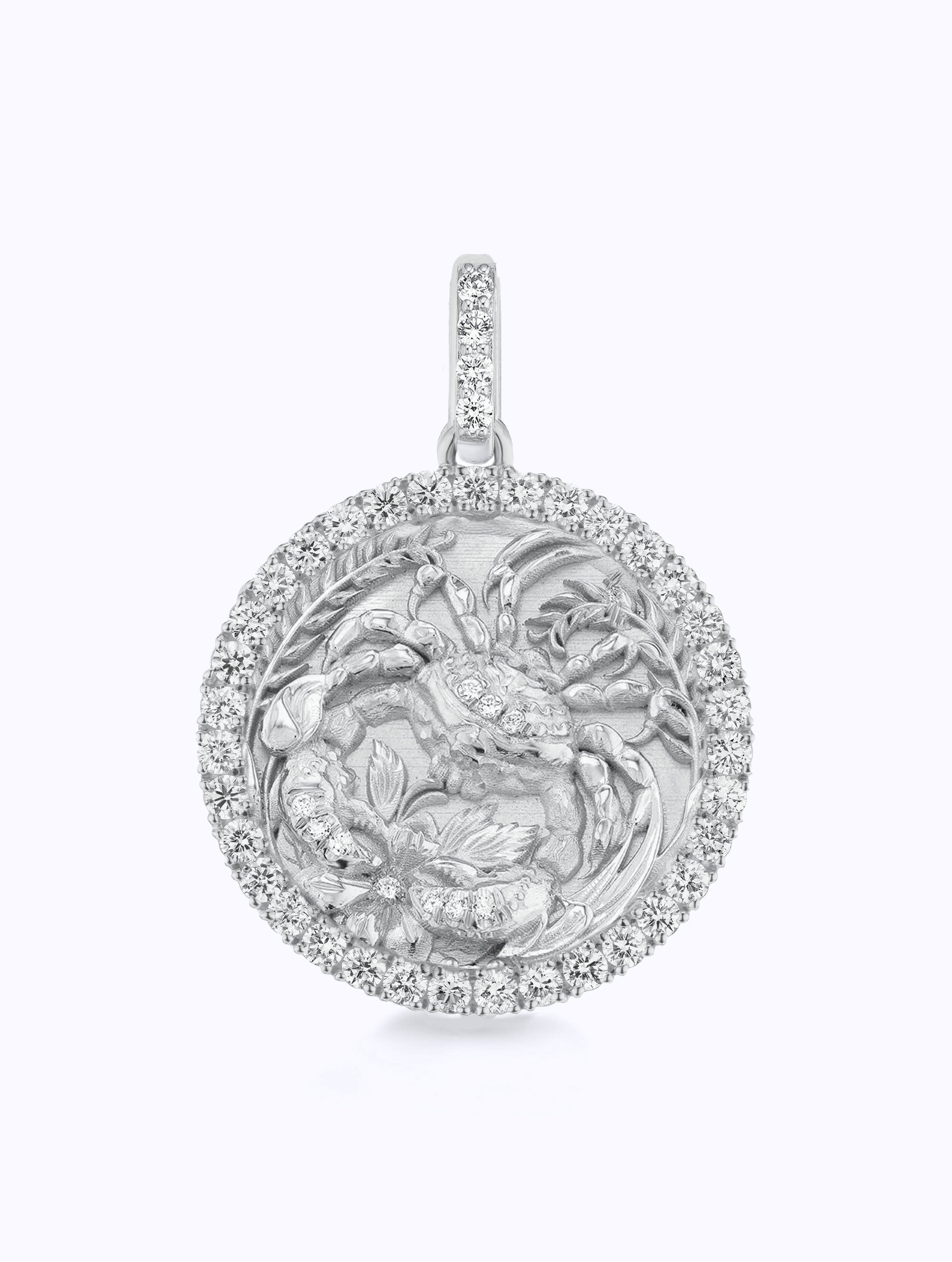 ALL DIAMOND ZODIAC MEDALLION