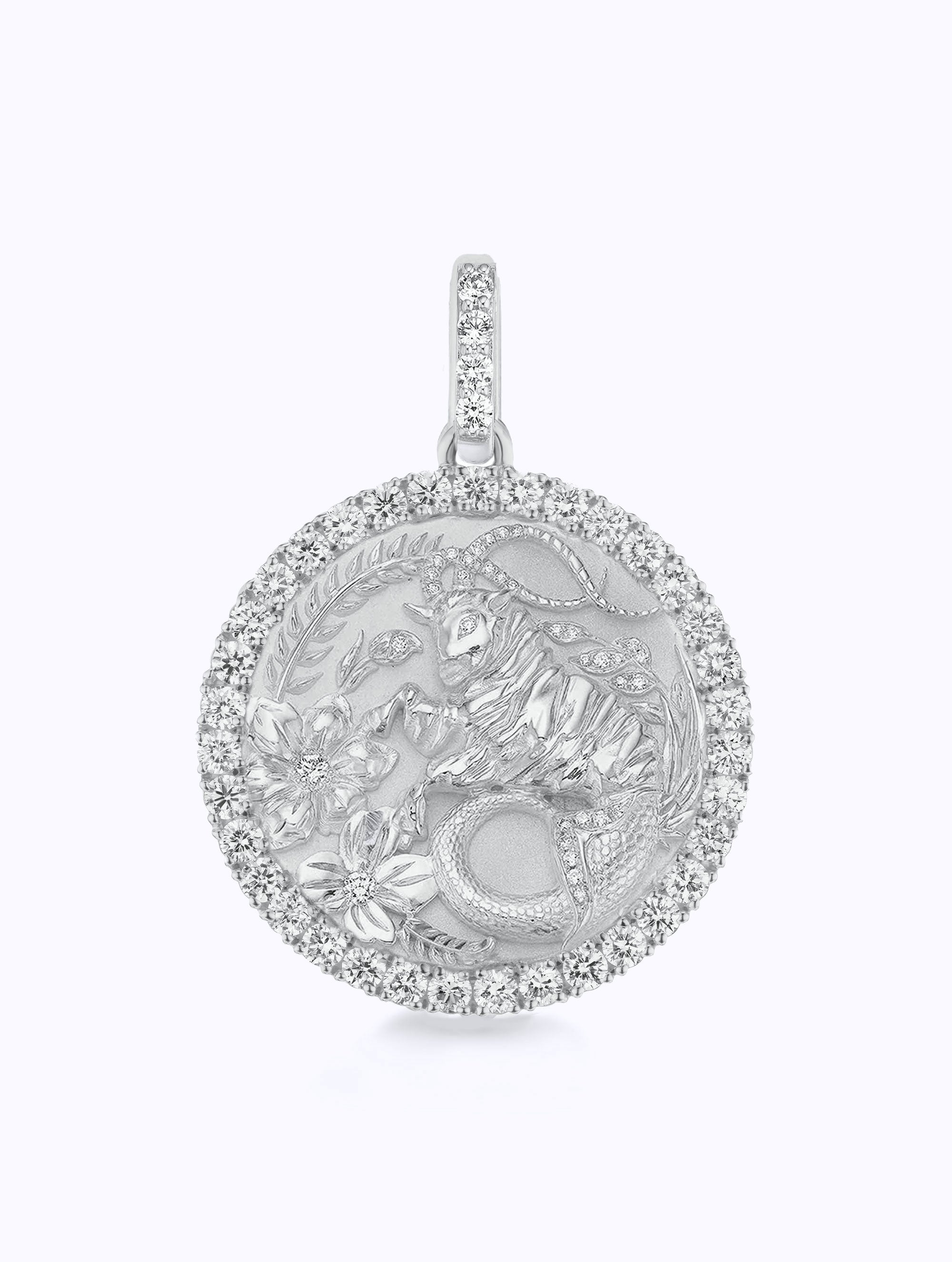 ALL DIAMOND ZODIAC MEDALLION
