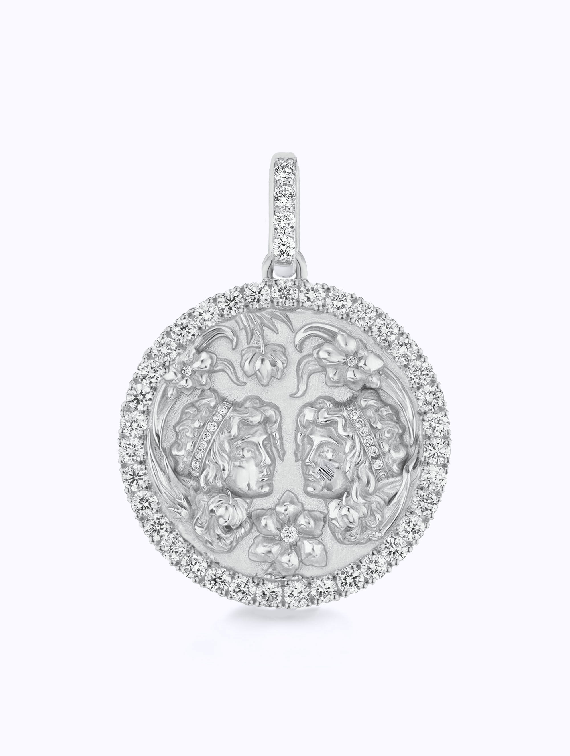 ALL DIAMOND ZODIAC MEDALLION