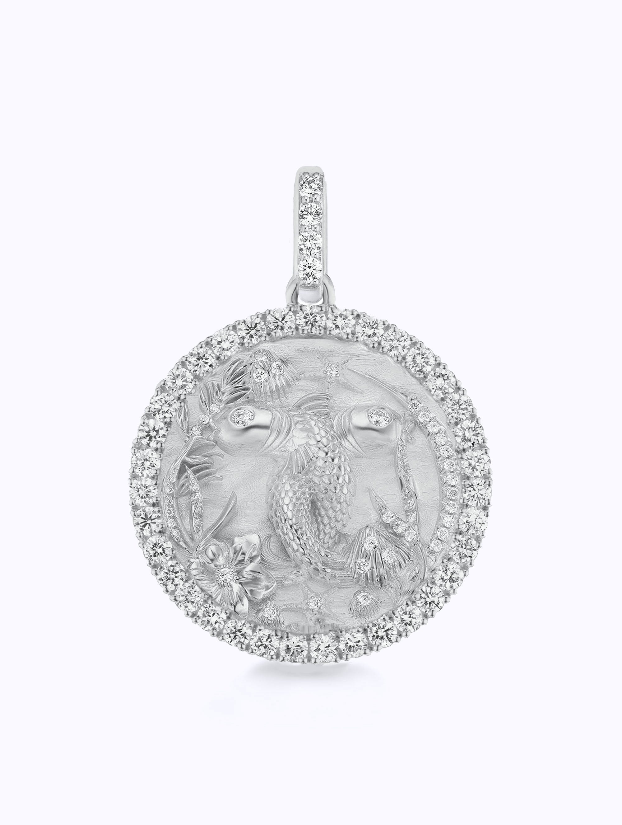ALL DIAMOND ZODIAC MEDALLION