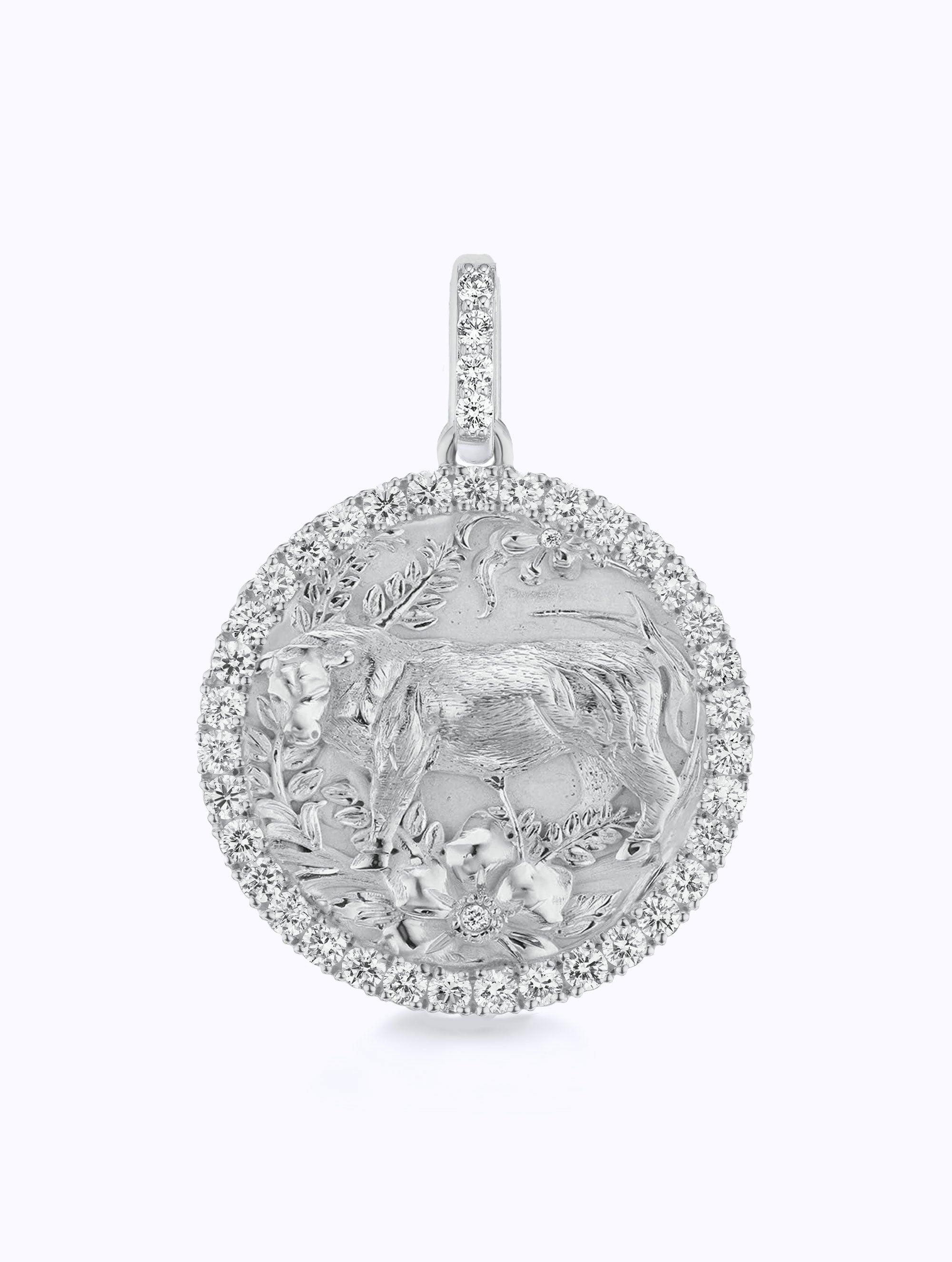 ALL DIAMOND ZODIAC MEDALLION