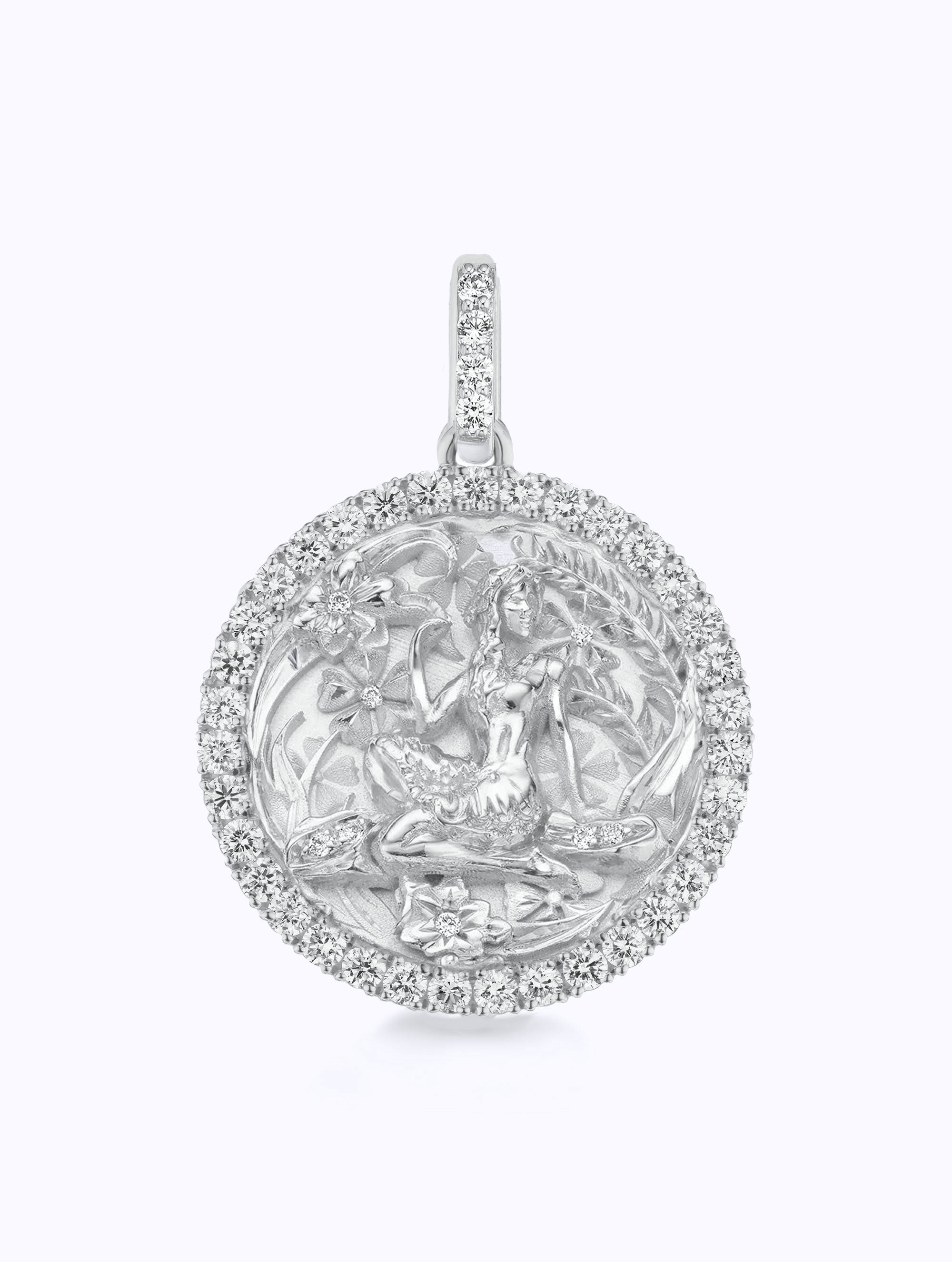 ALL DIAMOND ZODIAC MEDALLION