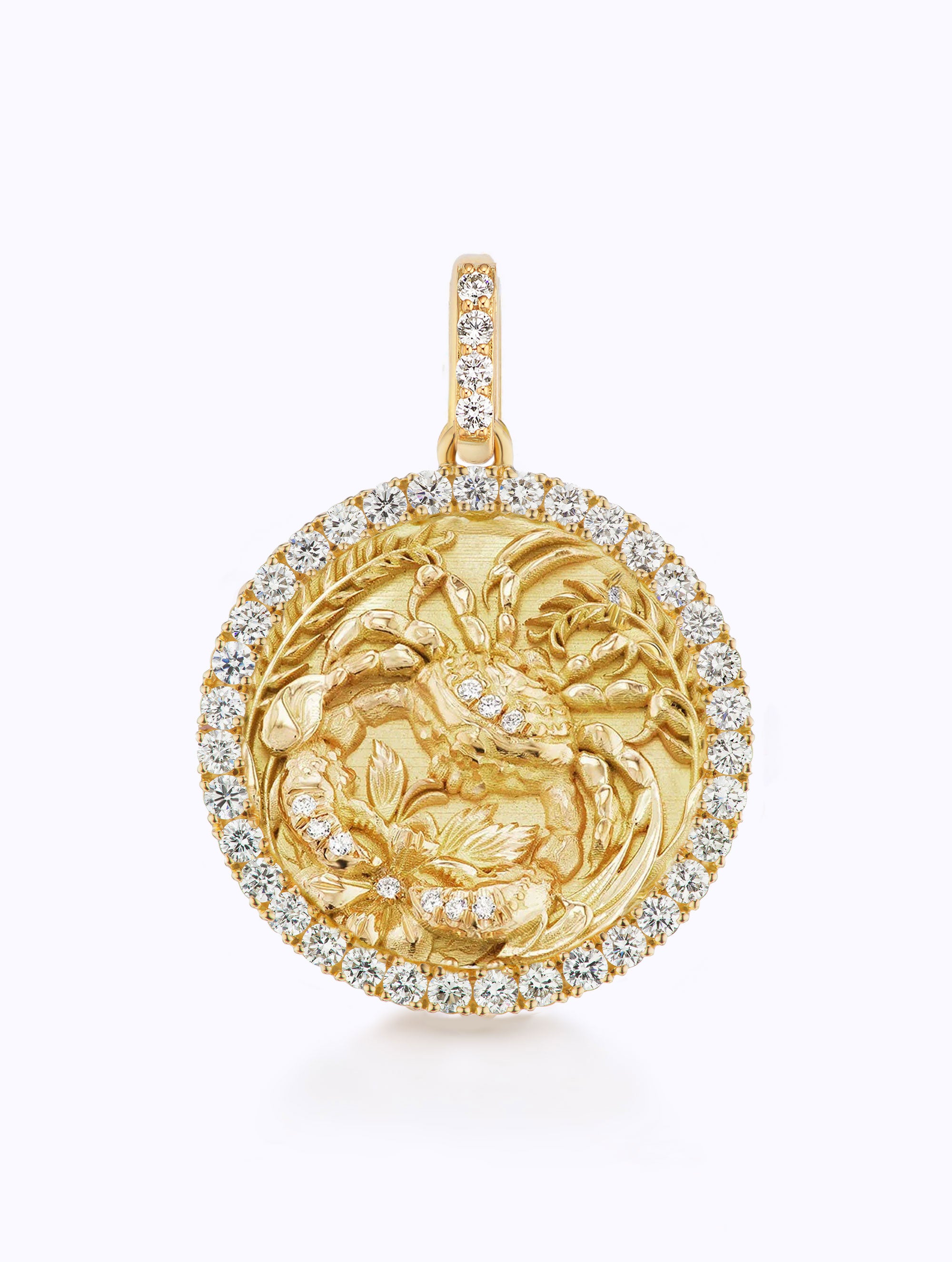 ALL DIAMOND ZODIAC MEDALLION