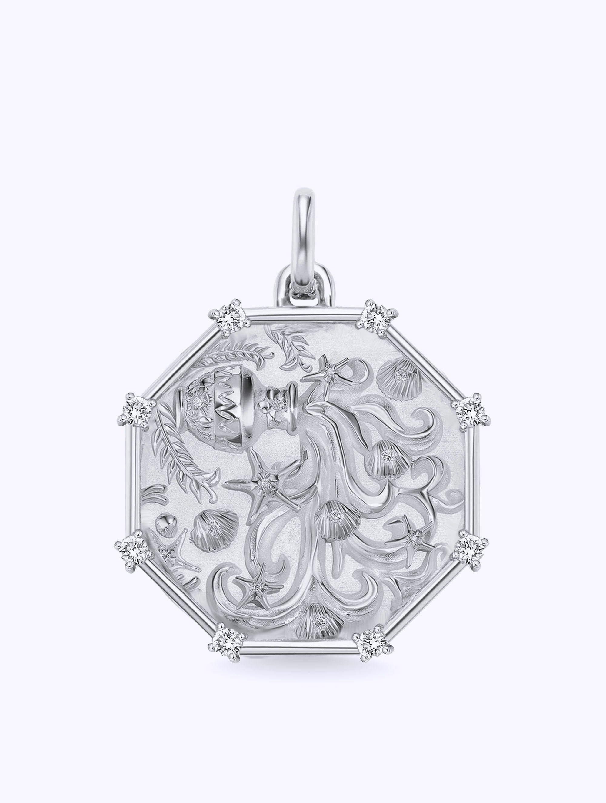 8 DIAMOND TALISMAN ZODIAC MEDALLION