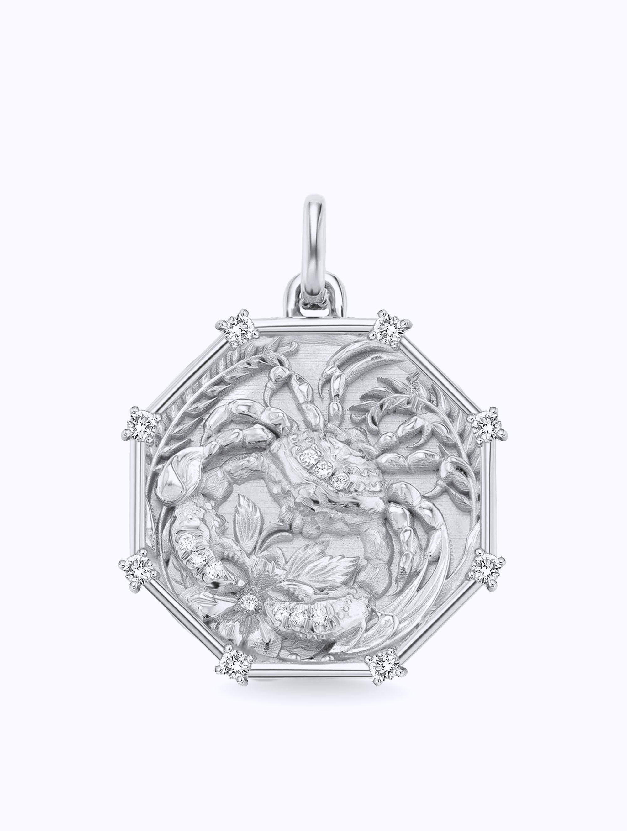 8 DIAMOND TALISMAN ZODIAC MEDALLION