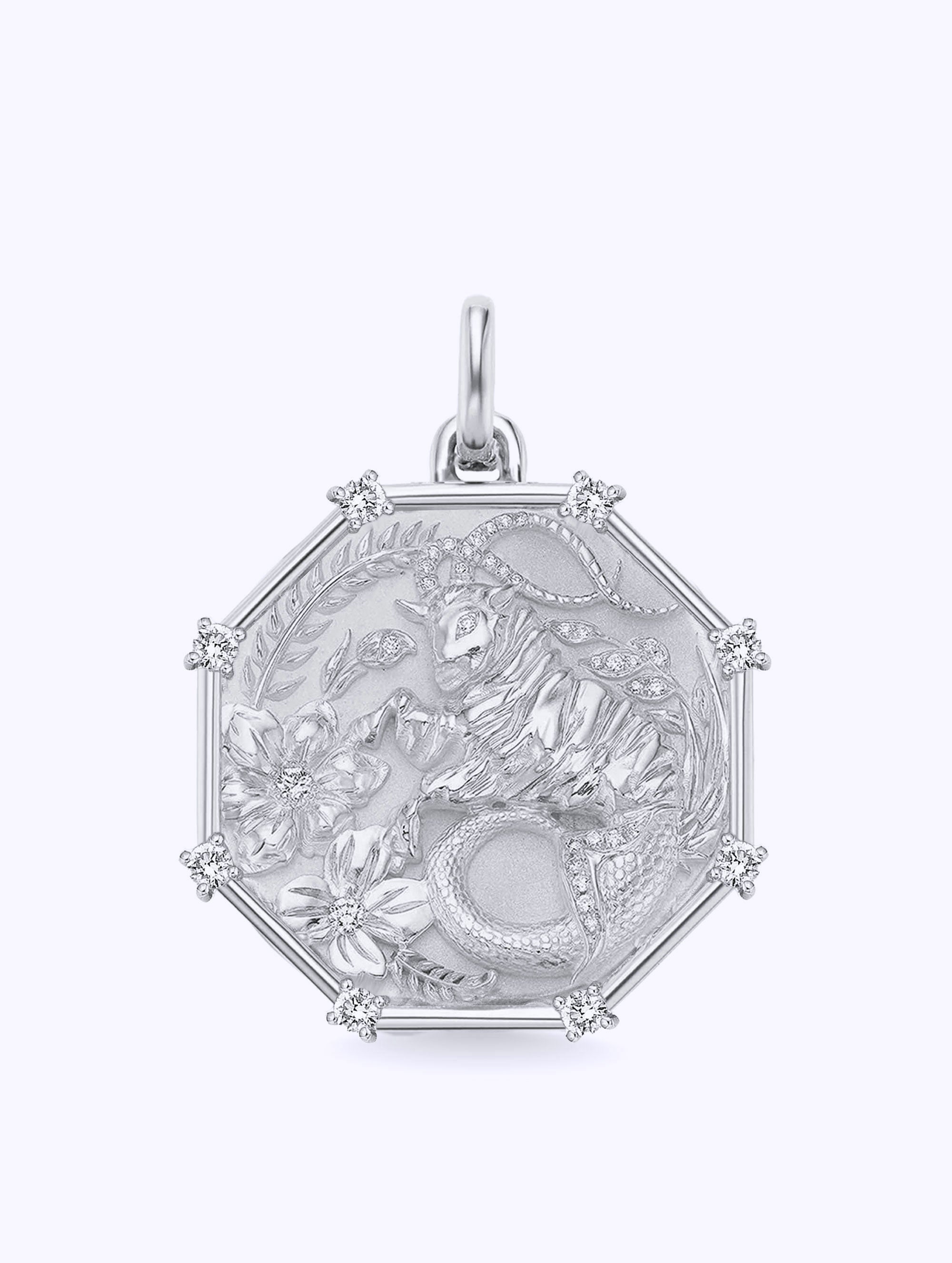 8 DIAMOND TALISMAN ZODIAC MEDALLION