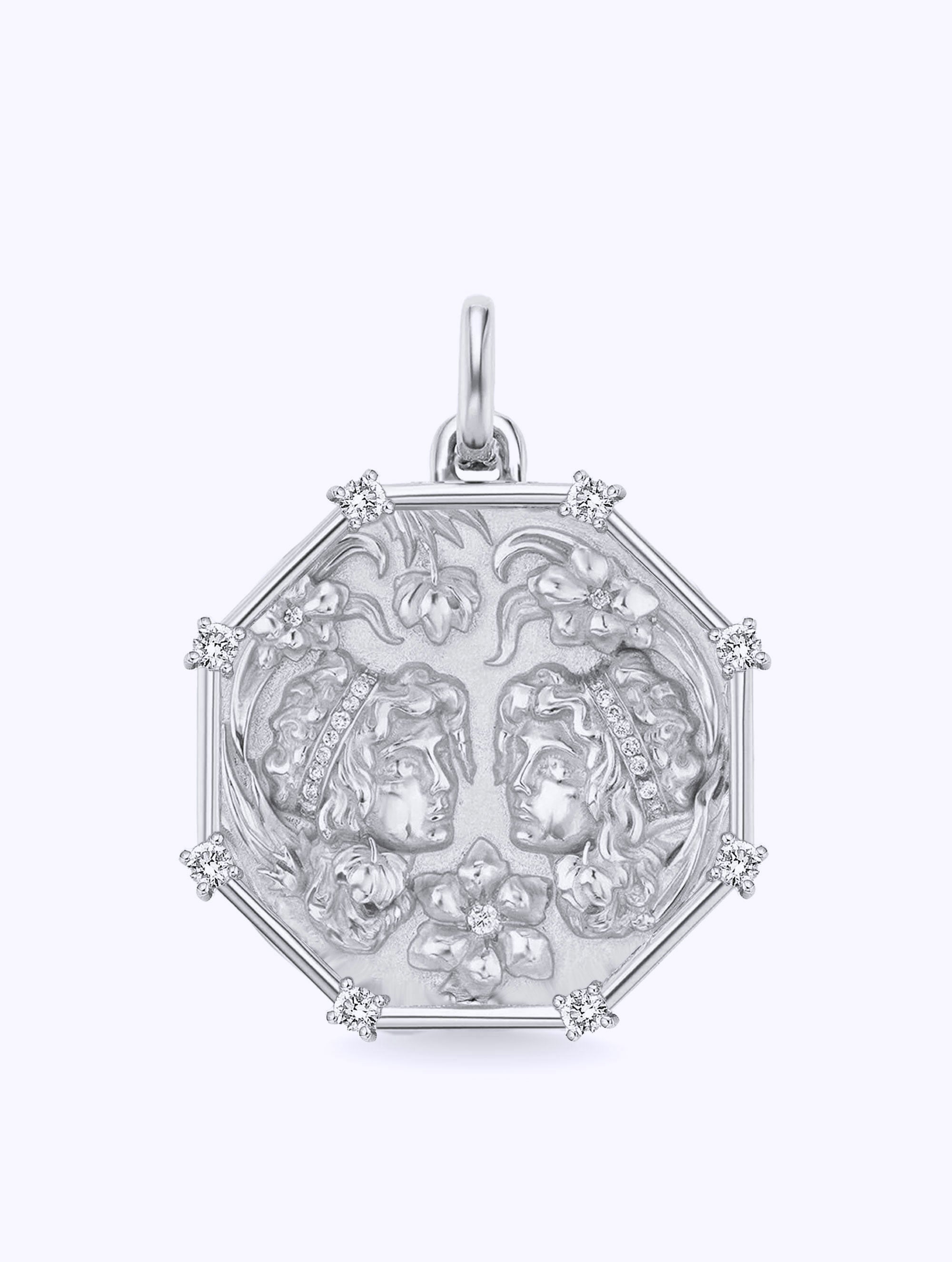 8 DIAMOND TALISMAN ZODIAC MEDALLION
