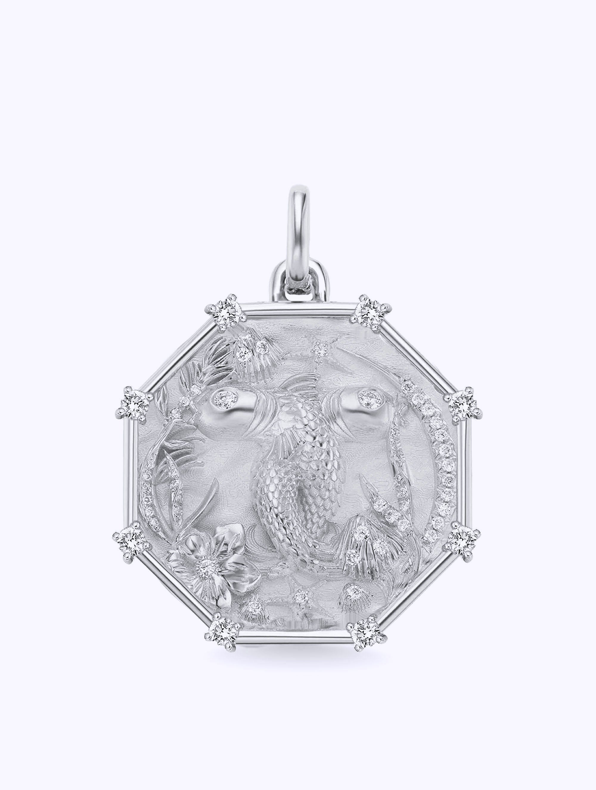 8 DIAMOND TALISMAN ZODIAC MEDALLION