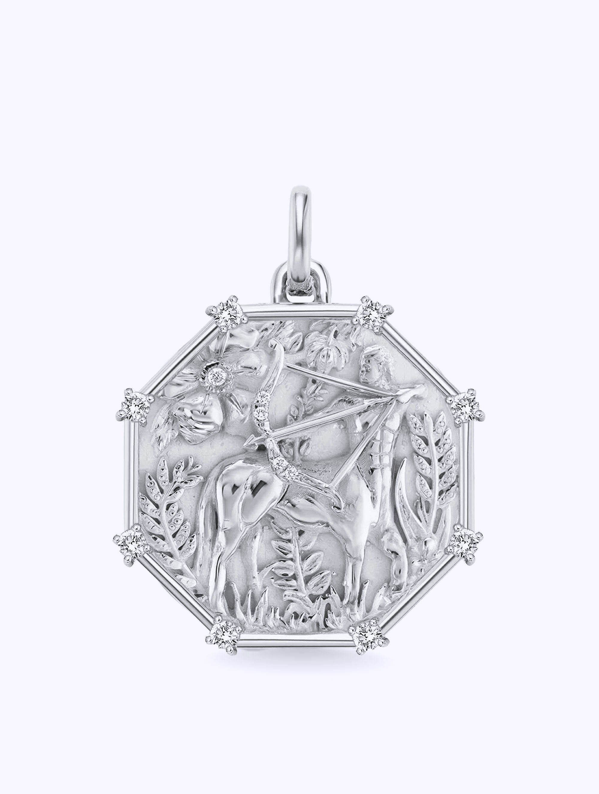 8 DIAMOND TALISMAN ZODIAC MEDALLION