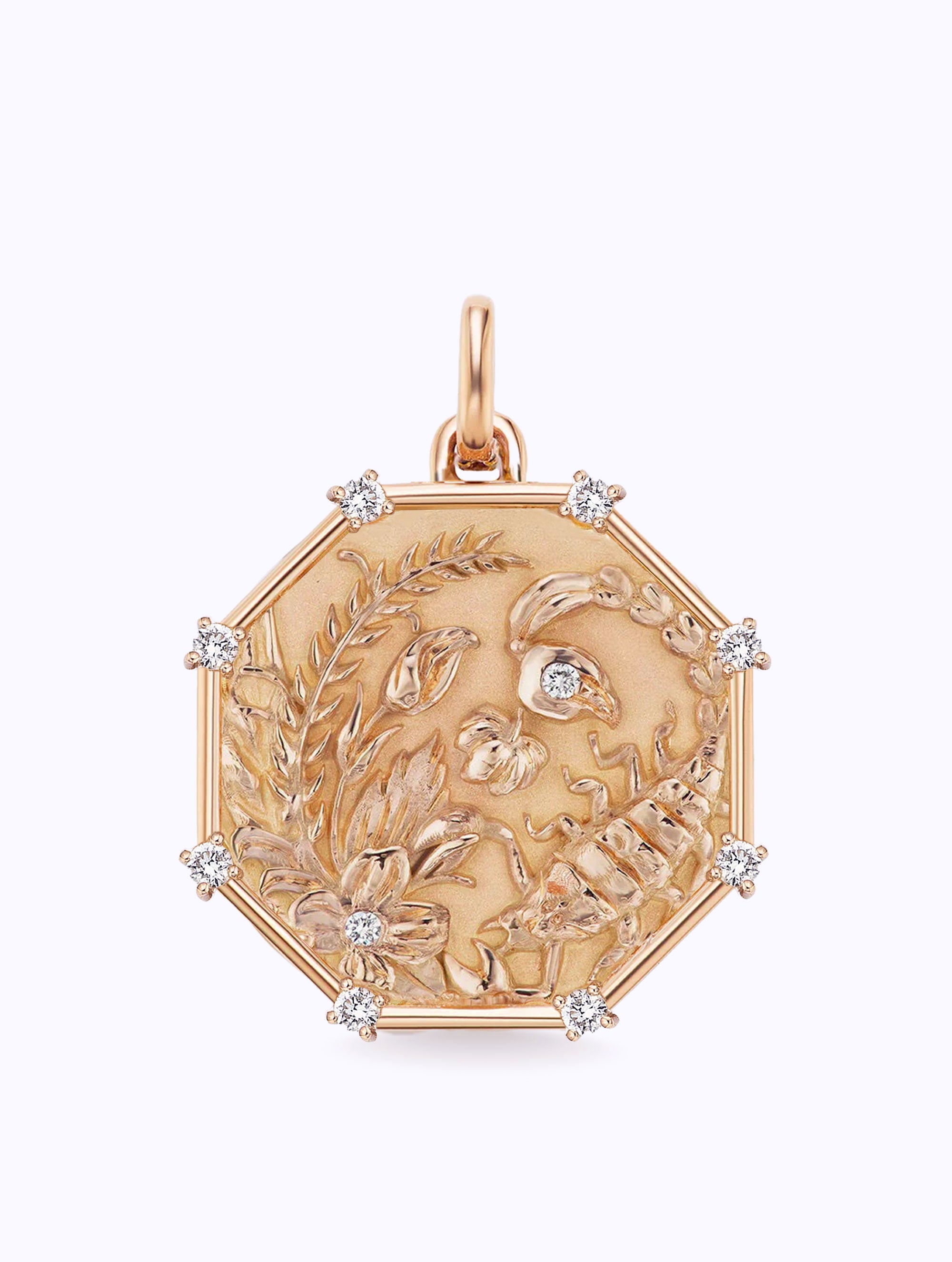 8 DIAMOND TALISMAN ZODIAC MEDALLION