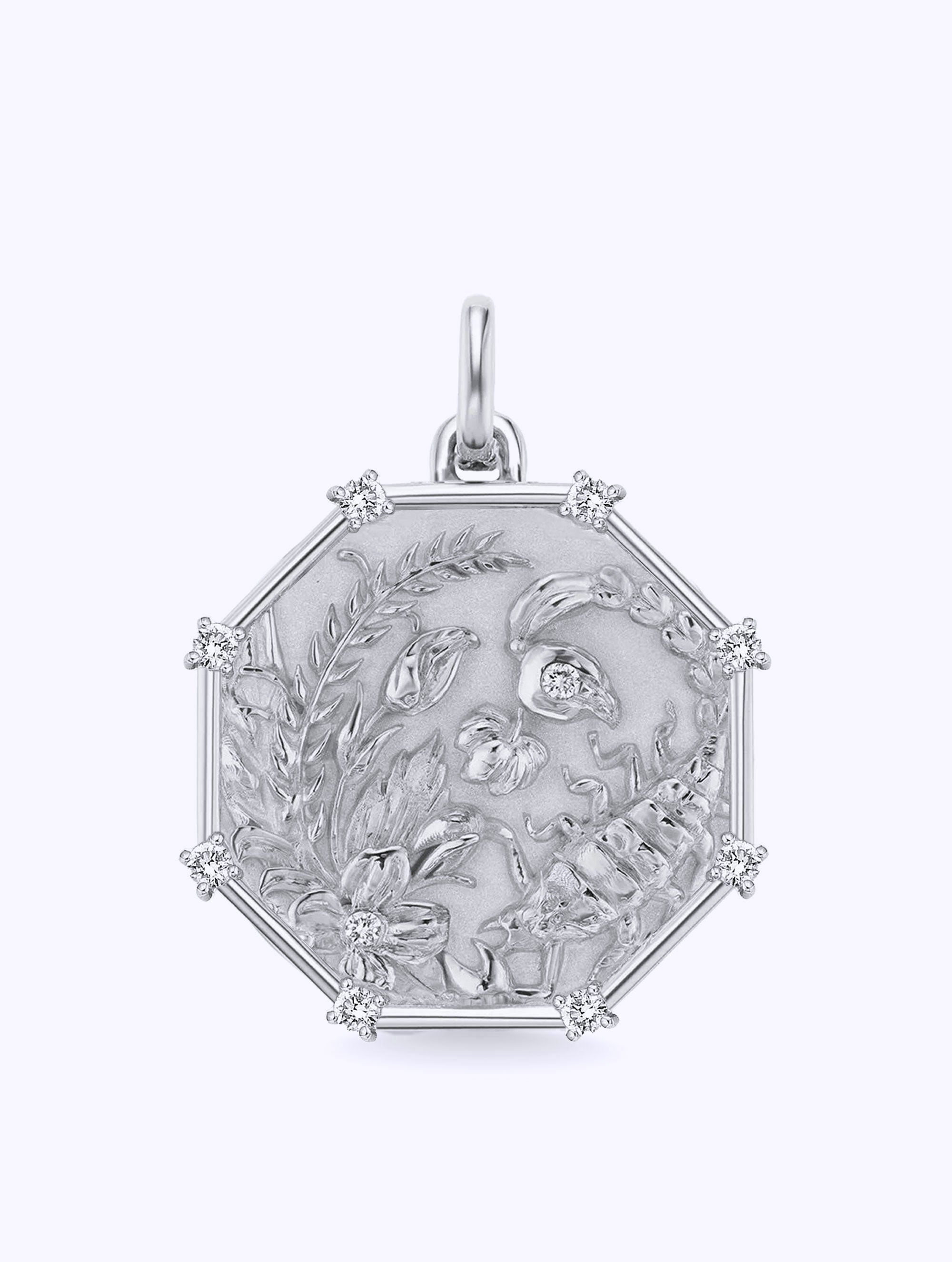8 DIAMOND TALISMAN ZODIAC MEDALLION