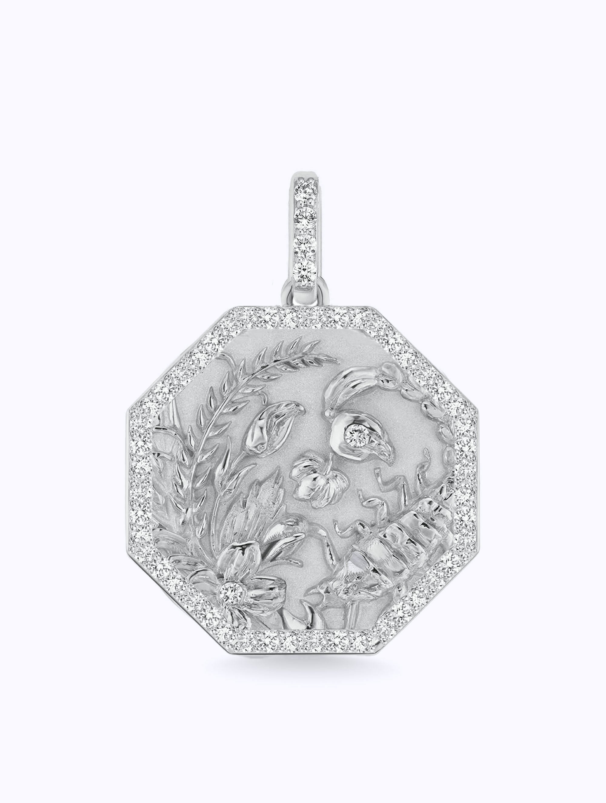 ALL DIAMOND TALISMAN ZODIAC MEDALLION